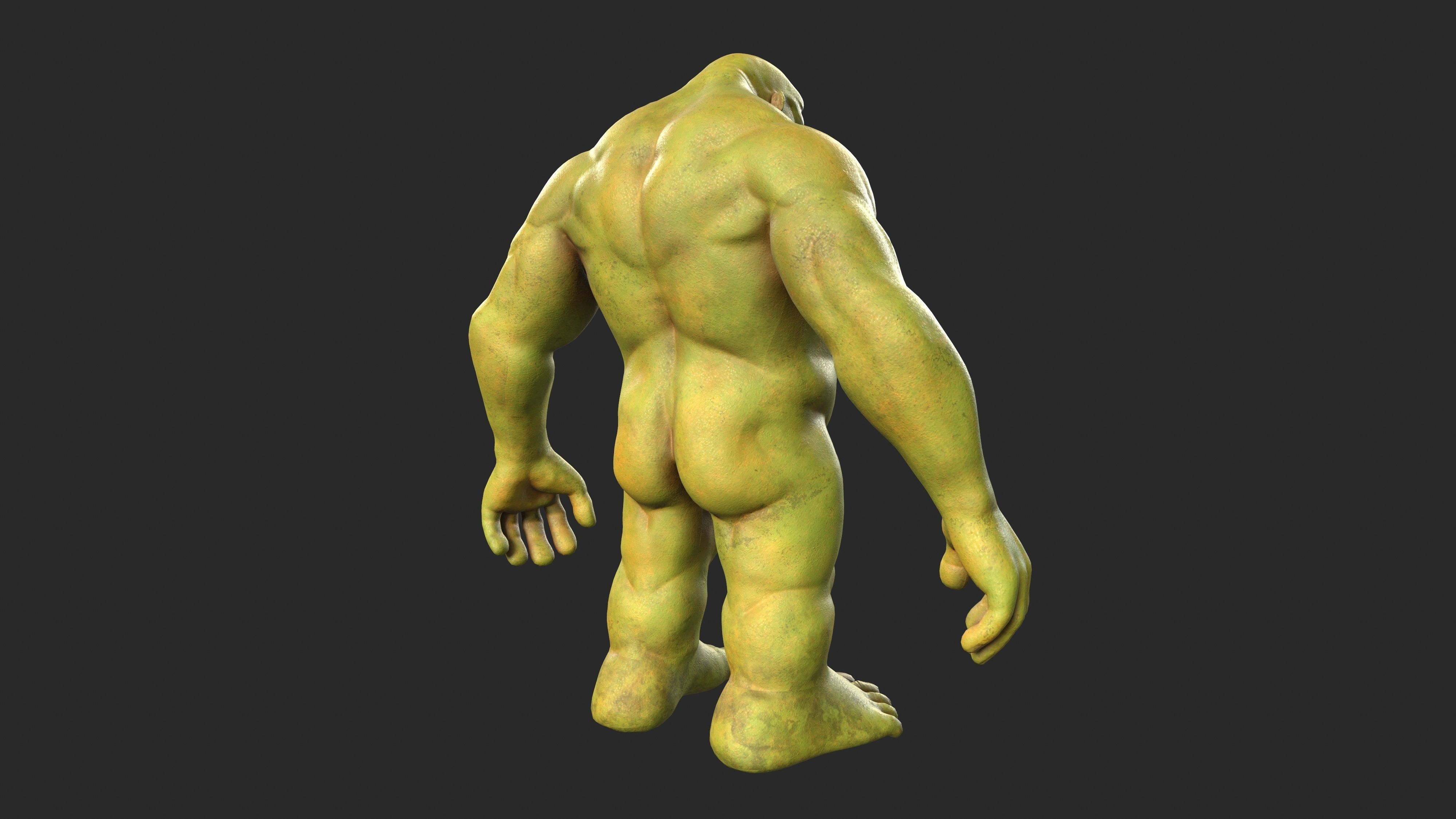 Character - Troll Body Base Low-poly 3D model_6