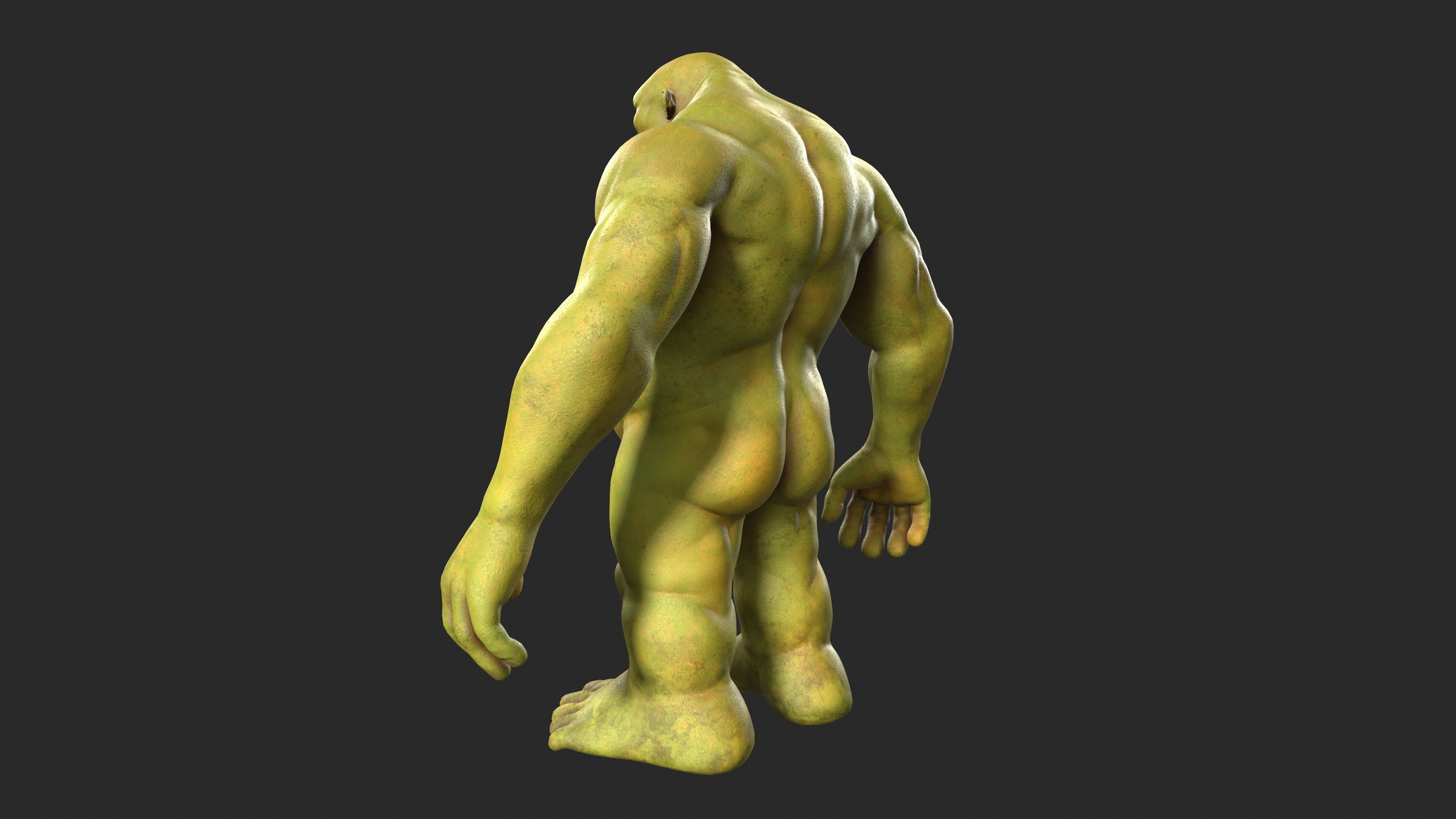 Character - Troll Body Base Low-poly 3D model_8