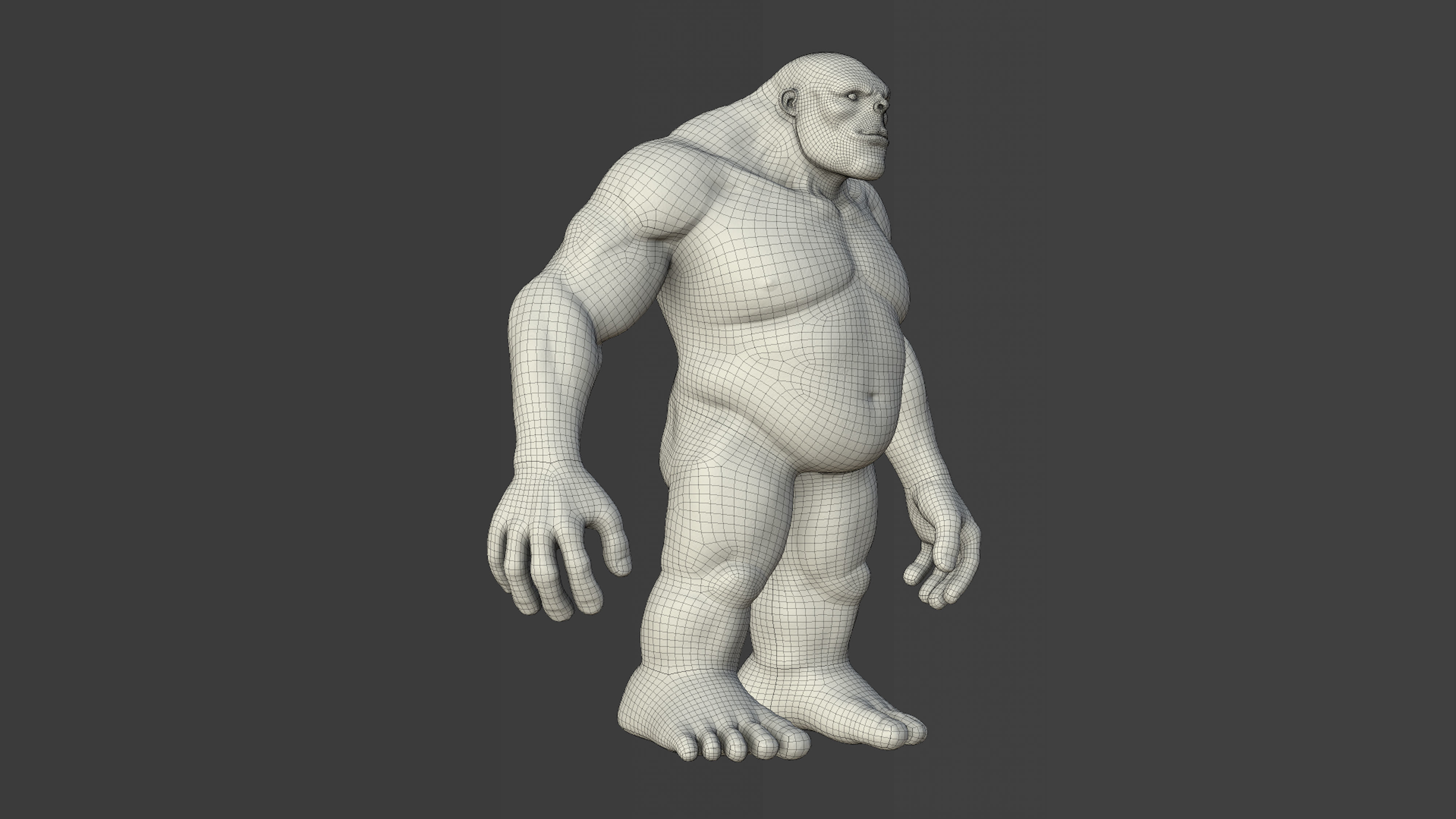 Character - Troll Body Base Low-poly 3D model_34