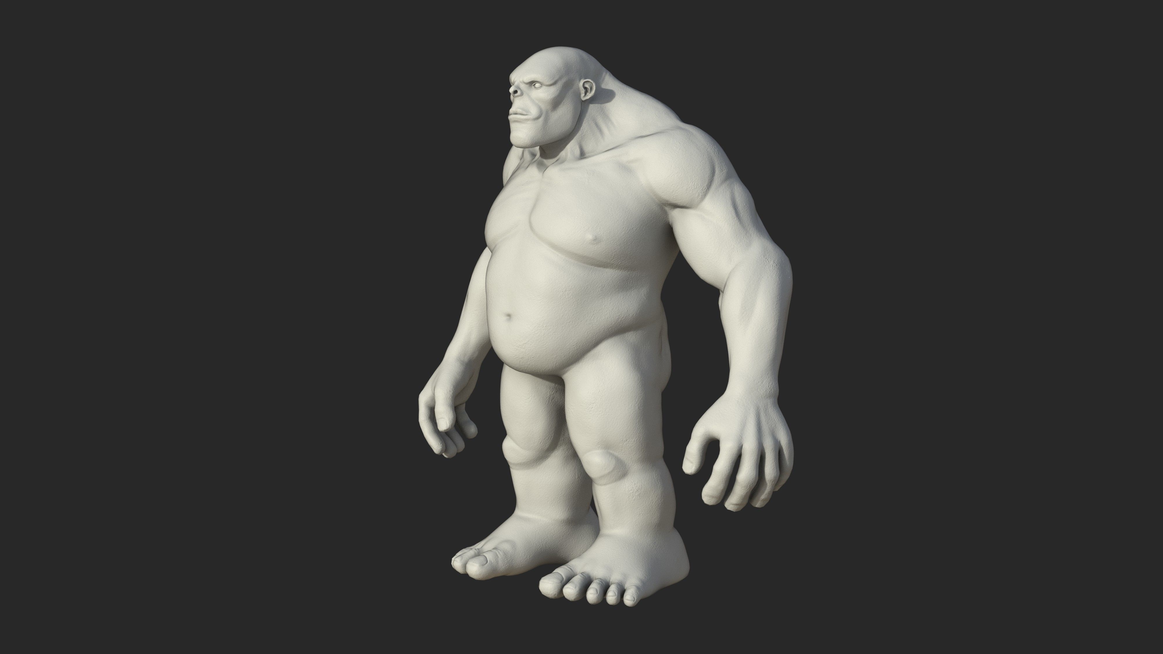 Character - Troll Body Base Low-poly 3D model_12