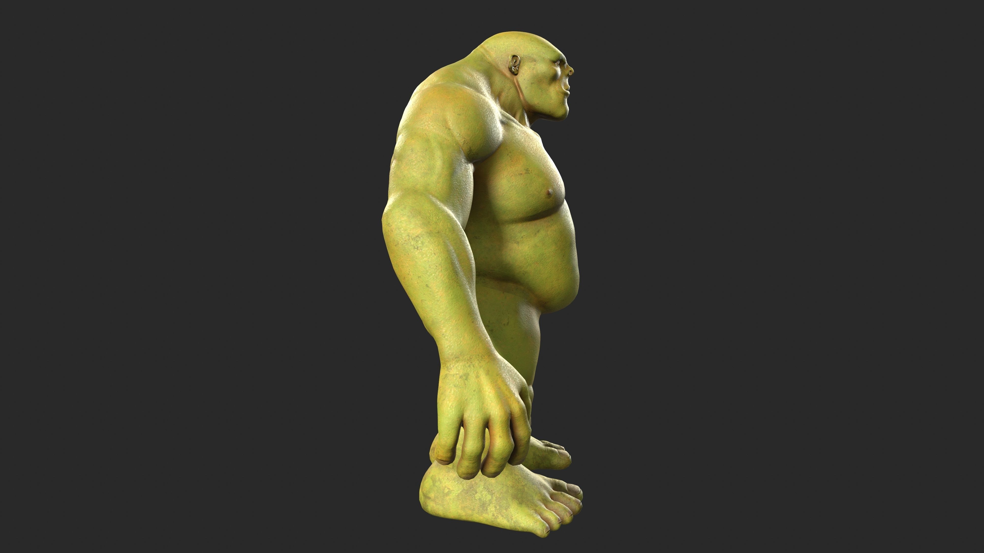 Character - Troll Body Base Low-poly 3D model_5