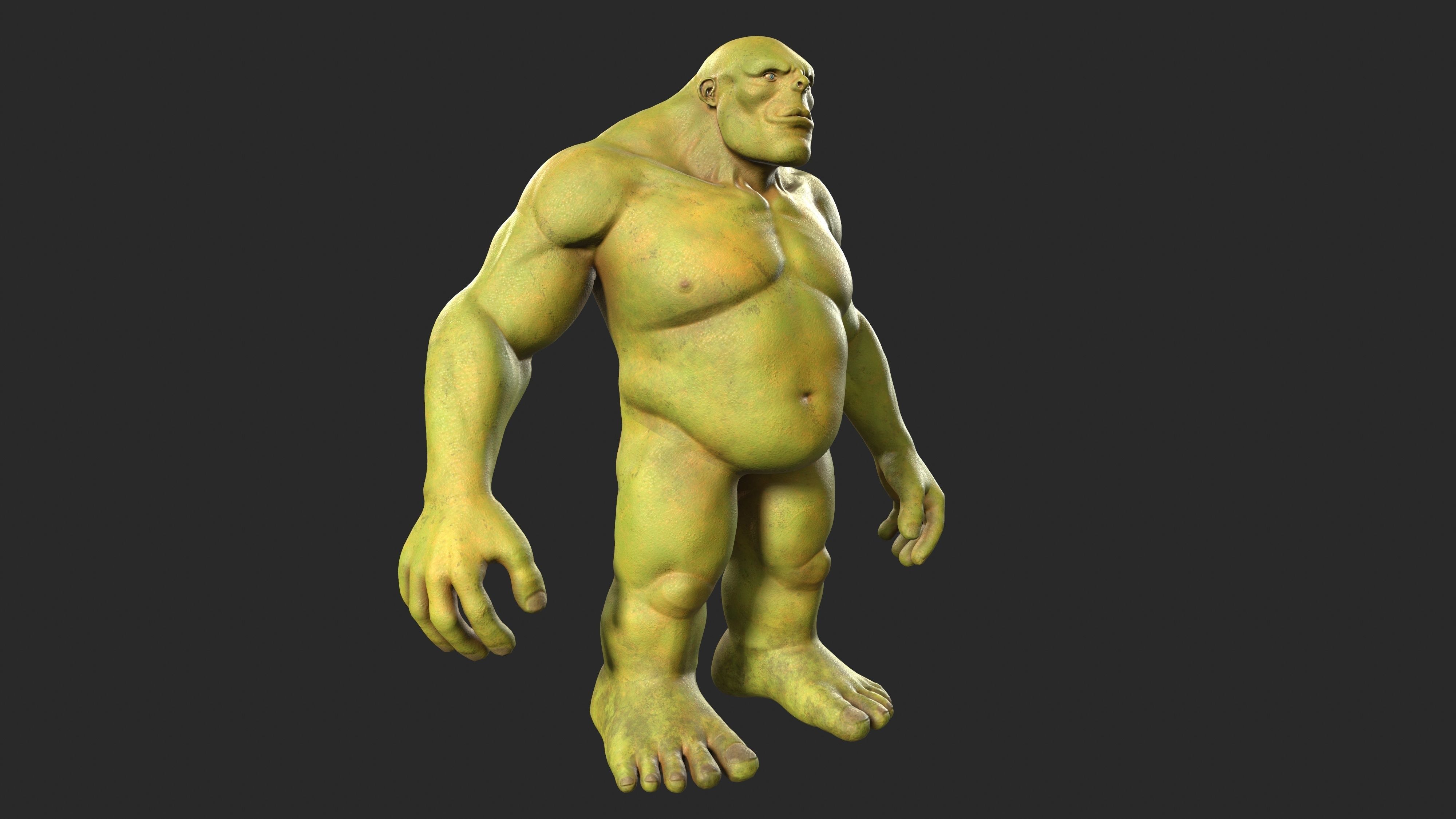 Character - Troll Body Base Low-poly 3D model_4