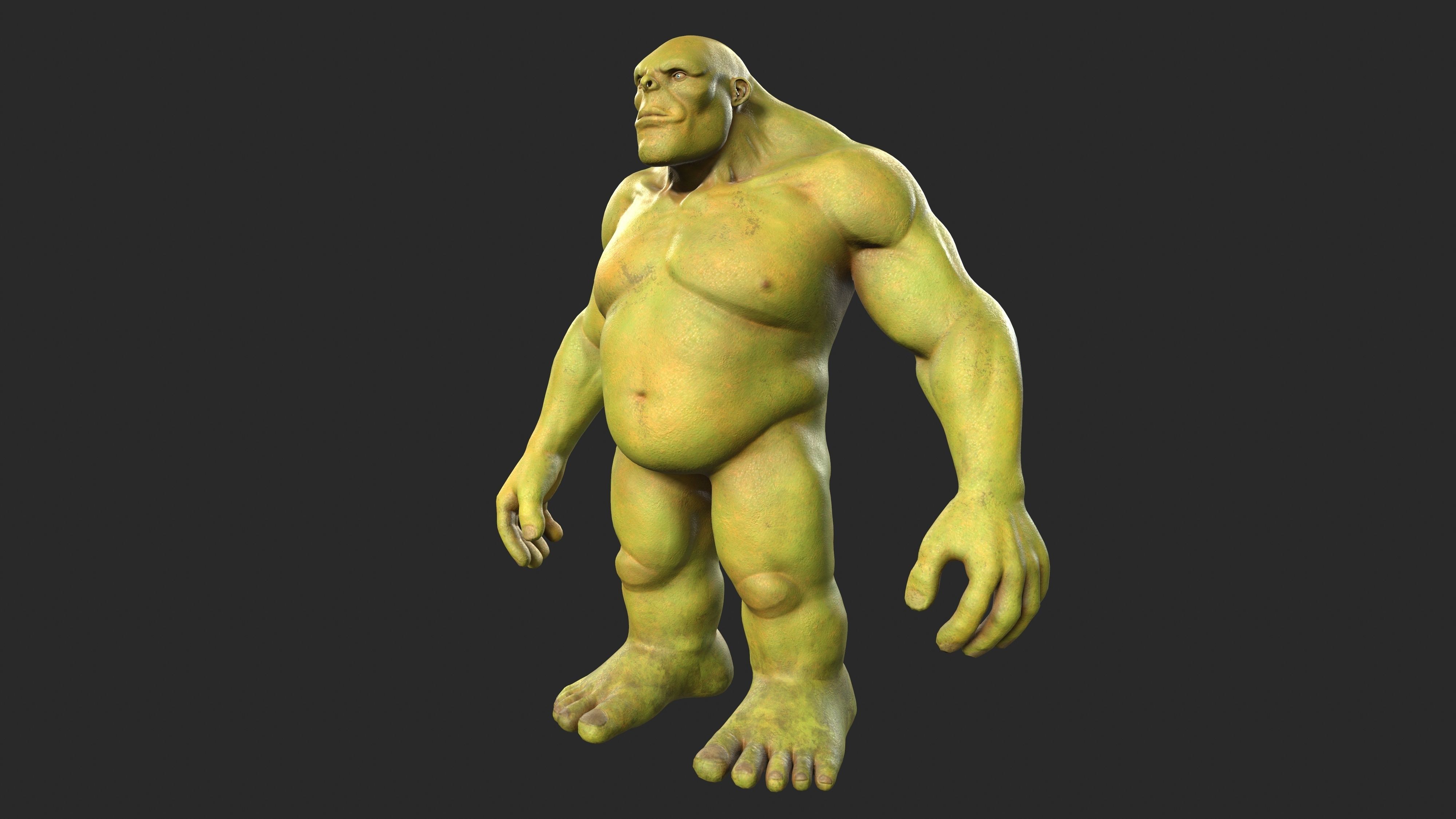 Character - Troll Body Base Low-poly 3D model_10