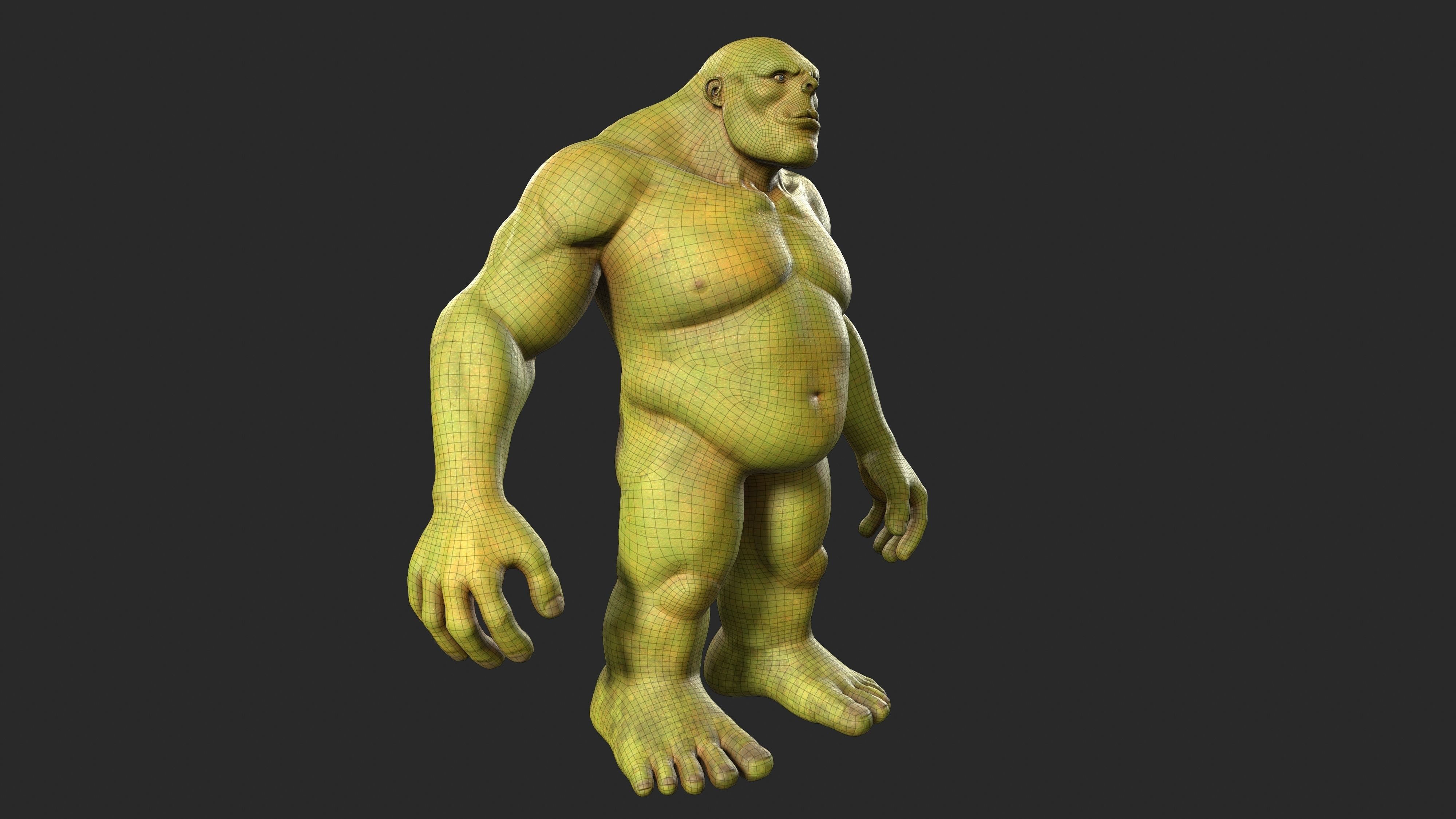 Character - Troll Body Base Low-poly 3D model_20