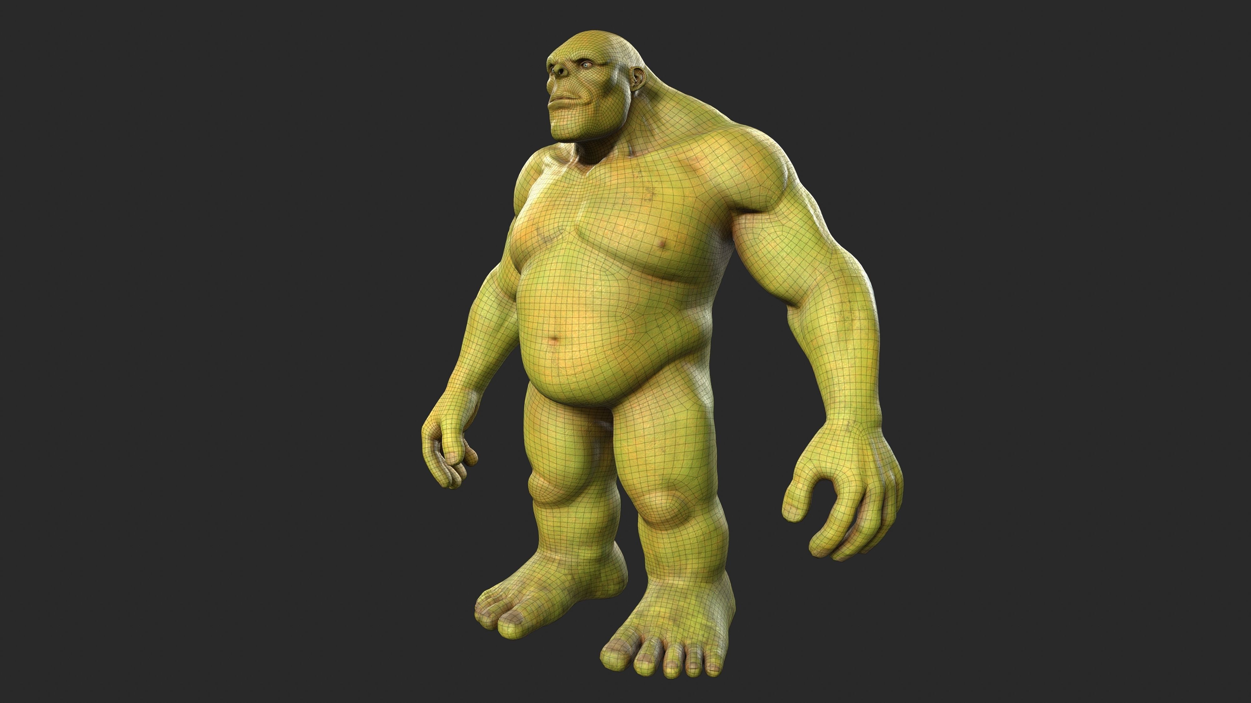 Character - Troll Body Base Low-poly 3D model_26