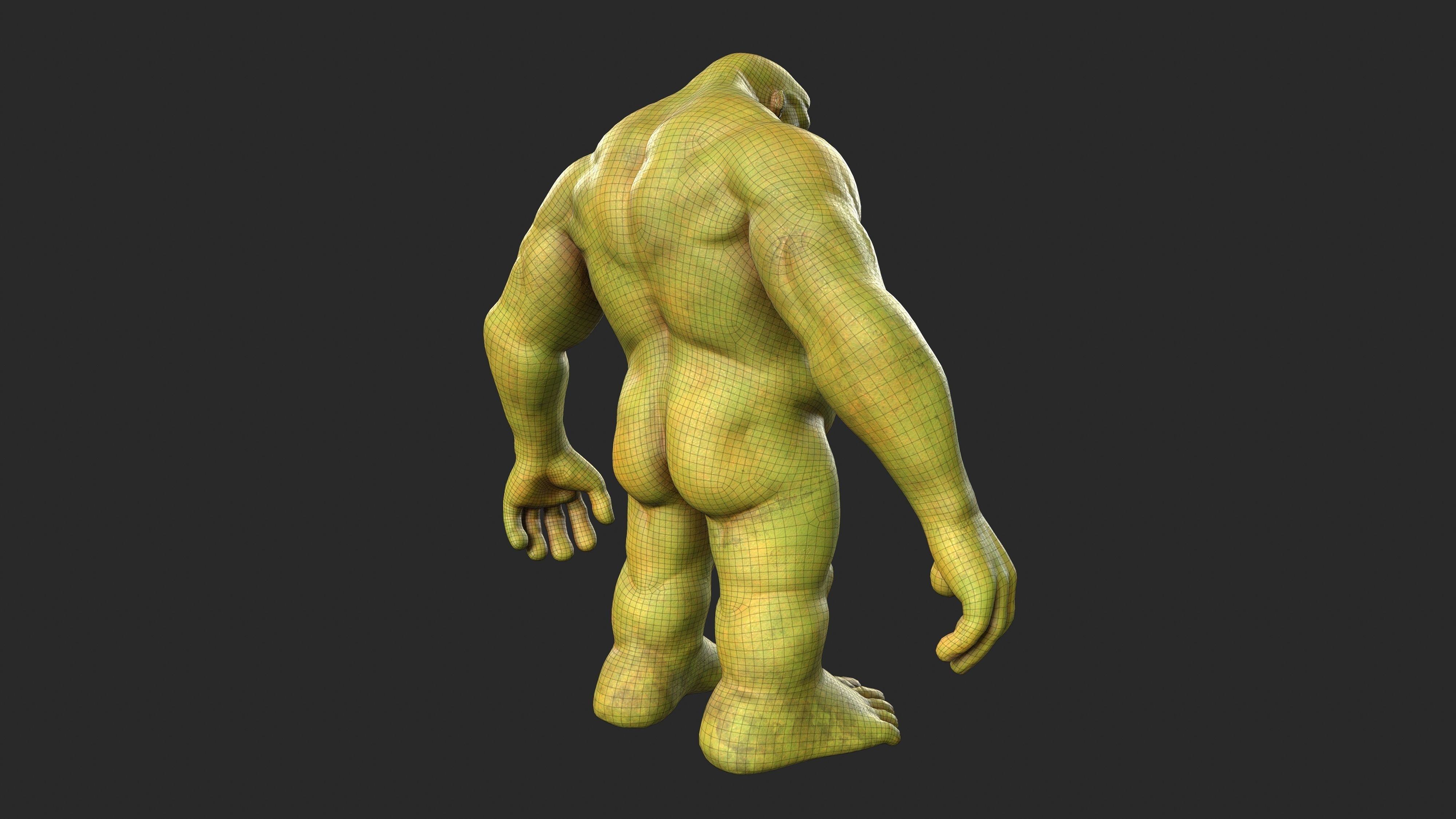 Character - Troll Body Base Low-poly 3D model_22