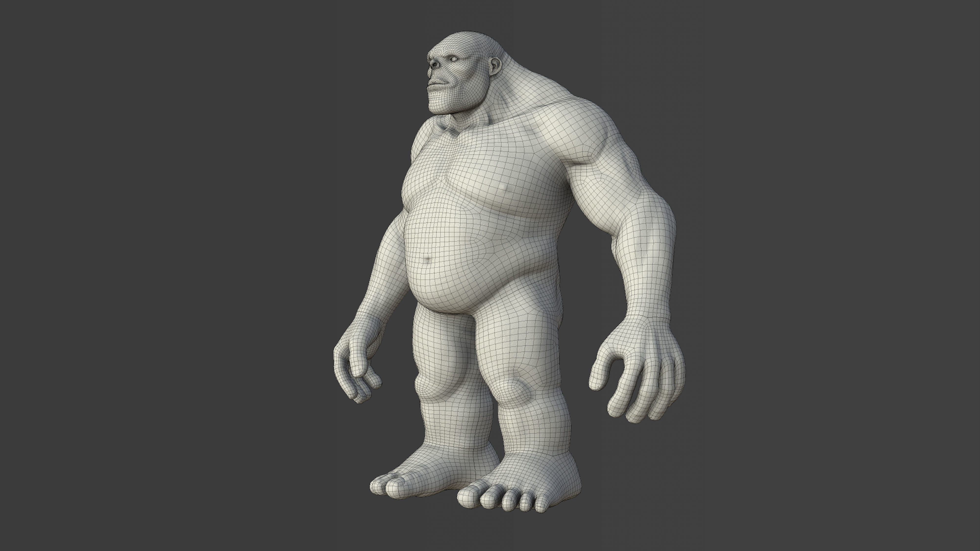 Character - Troll Body Base Low-poly 3D model_28