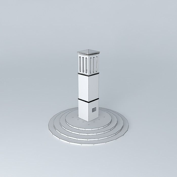 Eliza James McBean Clock Tower  Frederiksted Virgin Islands 3D model_3