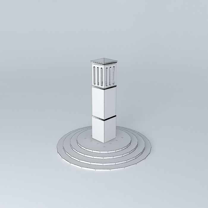 Eliza James McBean Clock Tower  Frederiksted Virgin Islands 3D model_4