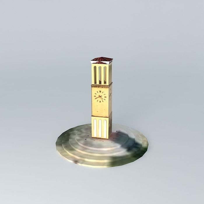 Eliza James McBean Clock Tower  Frederiksted Virgin Islands 3D model_1