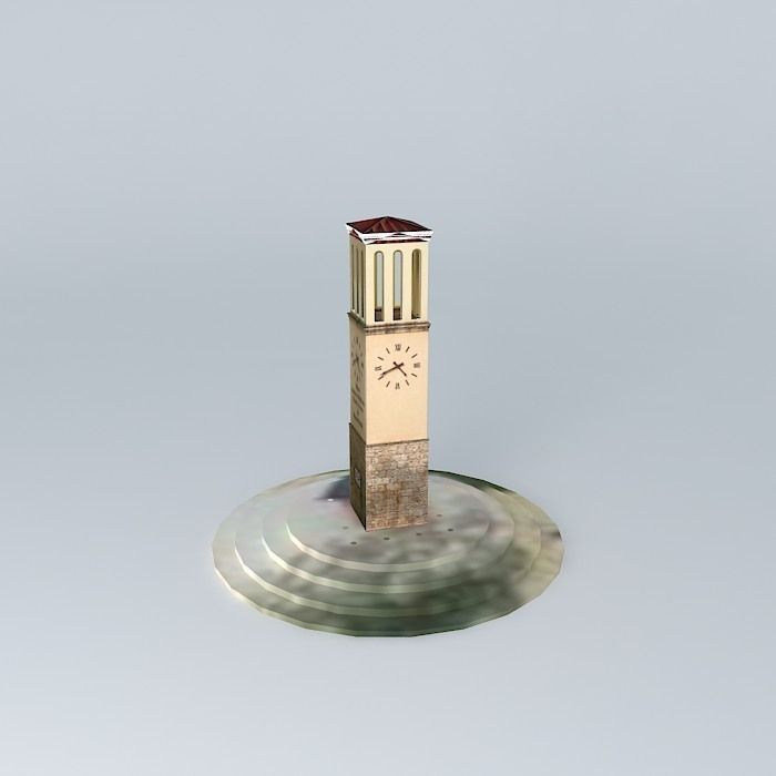 Eliza James McBean Clock Tower  Frederiksted Virgin Islands 3D model_2