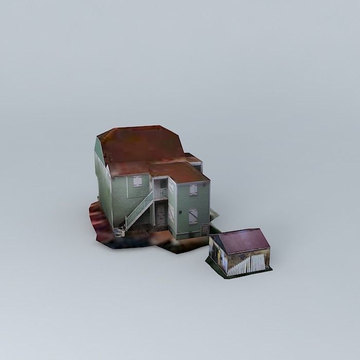 A Typical Residential and Business Building in Christiansted 3D model_1