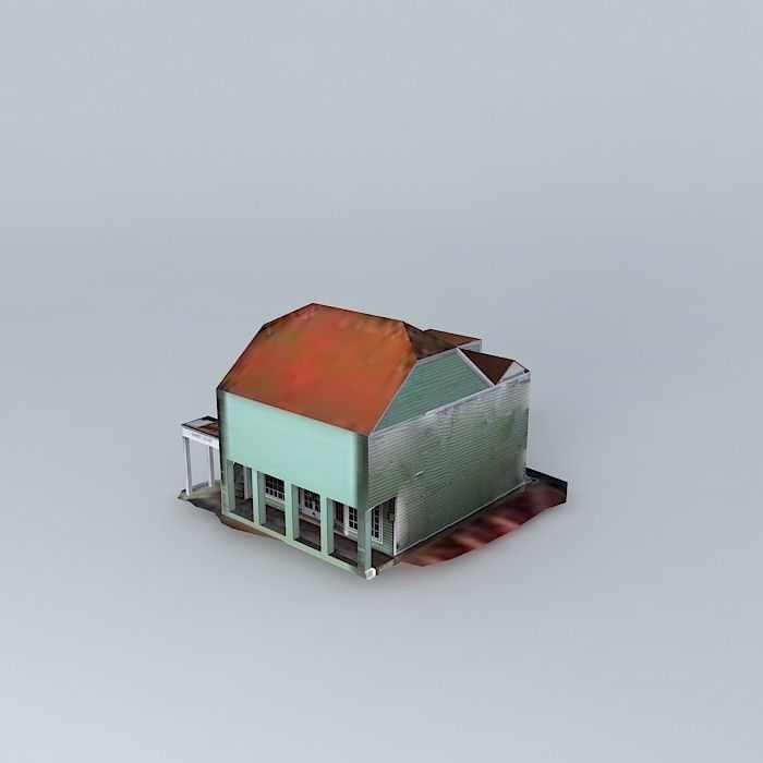 A Typical Residential and Business Building in Christiansted 3D model_2