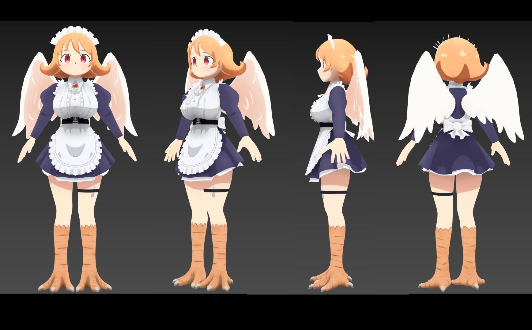Ishuzoku Reviewers Maid 3D model_1
