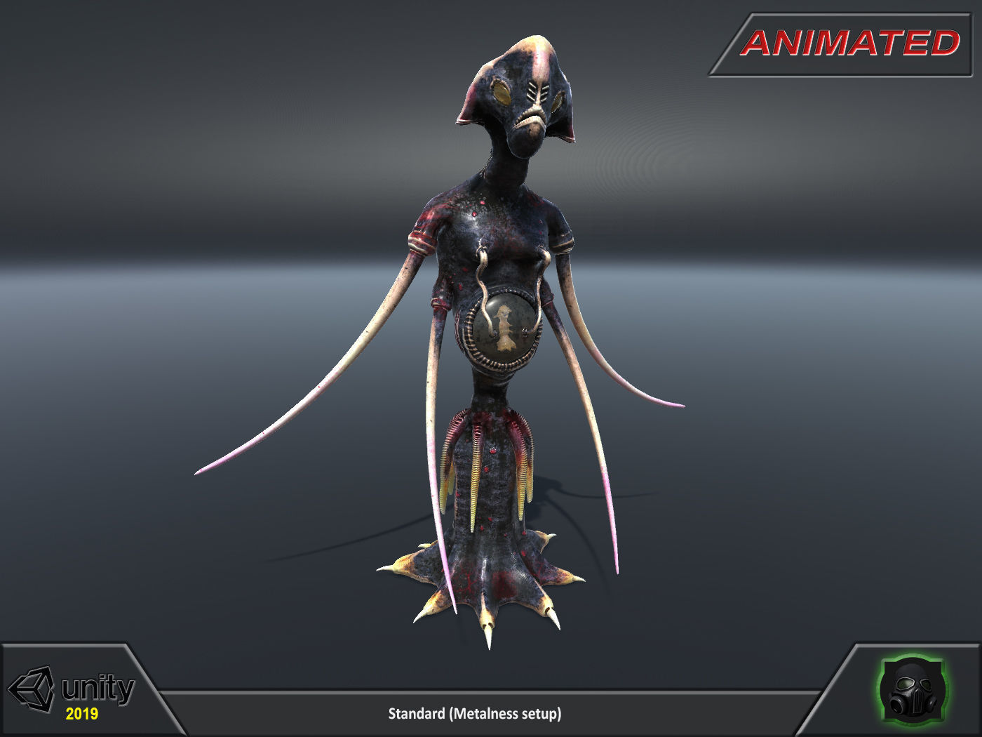 Fantasy character 03--Medusa-Embrio Low-poly 3D model_15