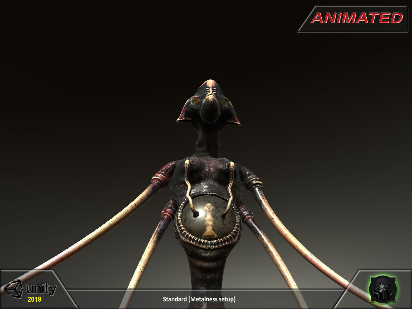 Fantasy character 03--Medusa-Embrio Low-poly 3D model_10