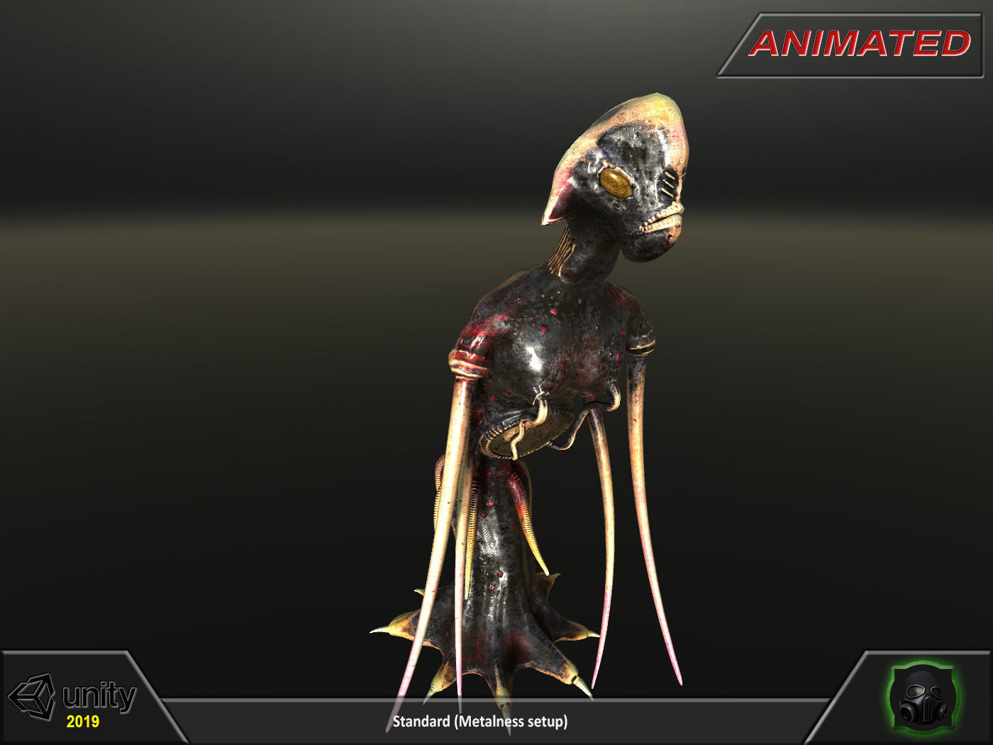 Fantasy character 03--Medusa-Embrio Low-poly 3D model_7