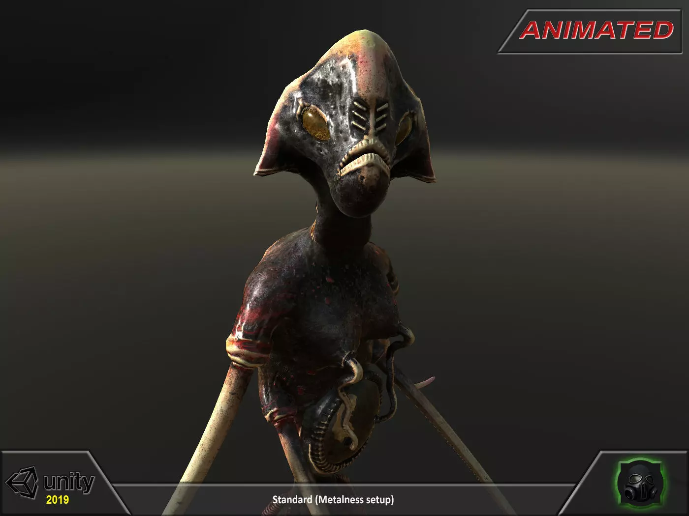 Fantasy character 03--Medusa-Embrio Low-poly 3D model_0