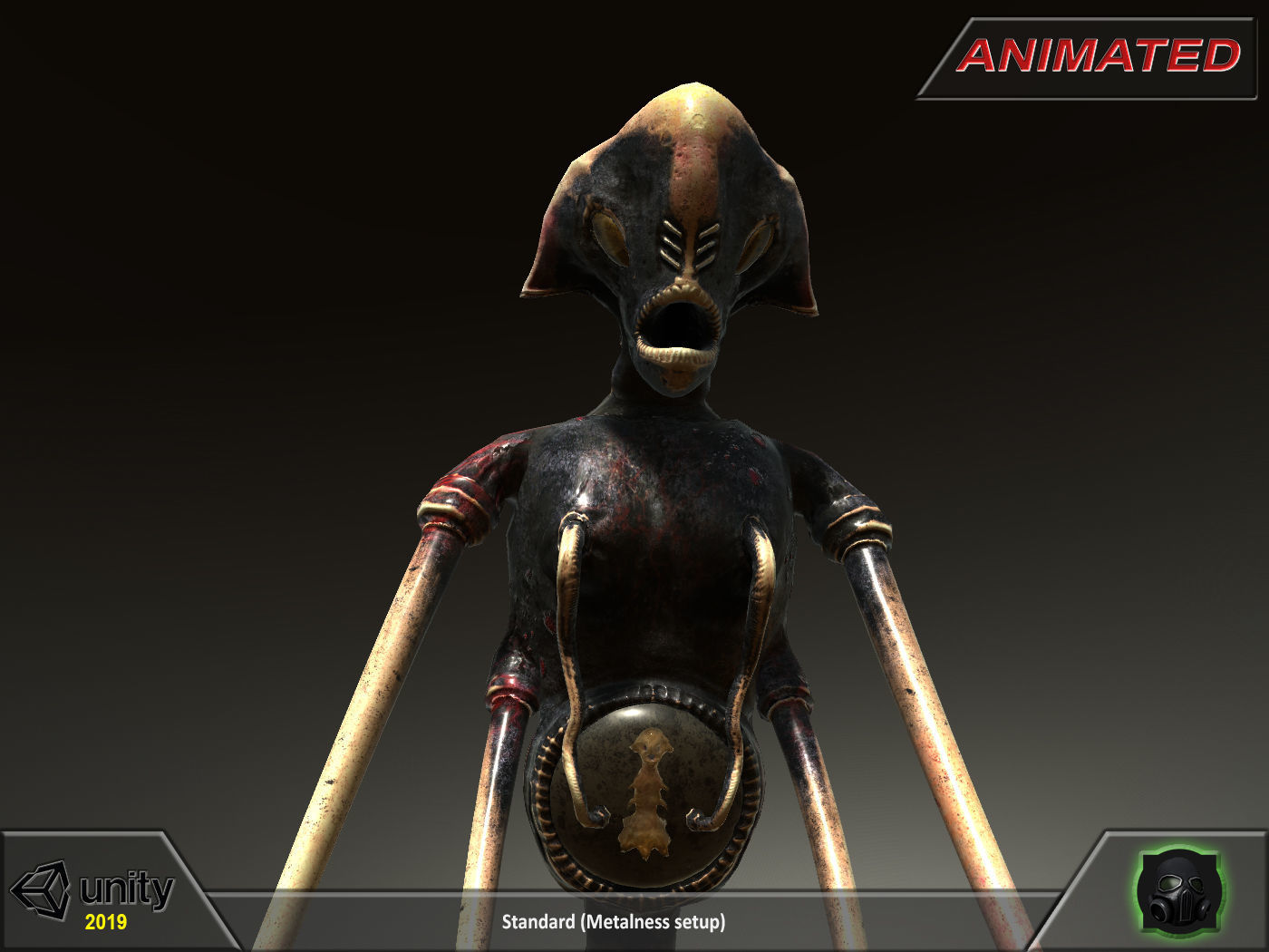 Fantasy character 03--Medusa-Embrio Low-poly 3D model_12