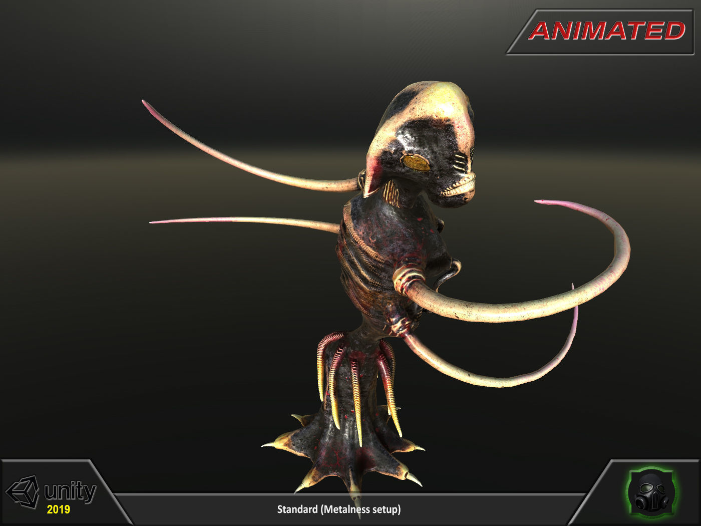 Fantasy character 03--Medusa-Embrio Low-poly 3D model_3