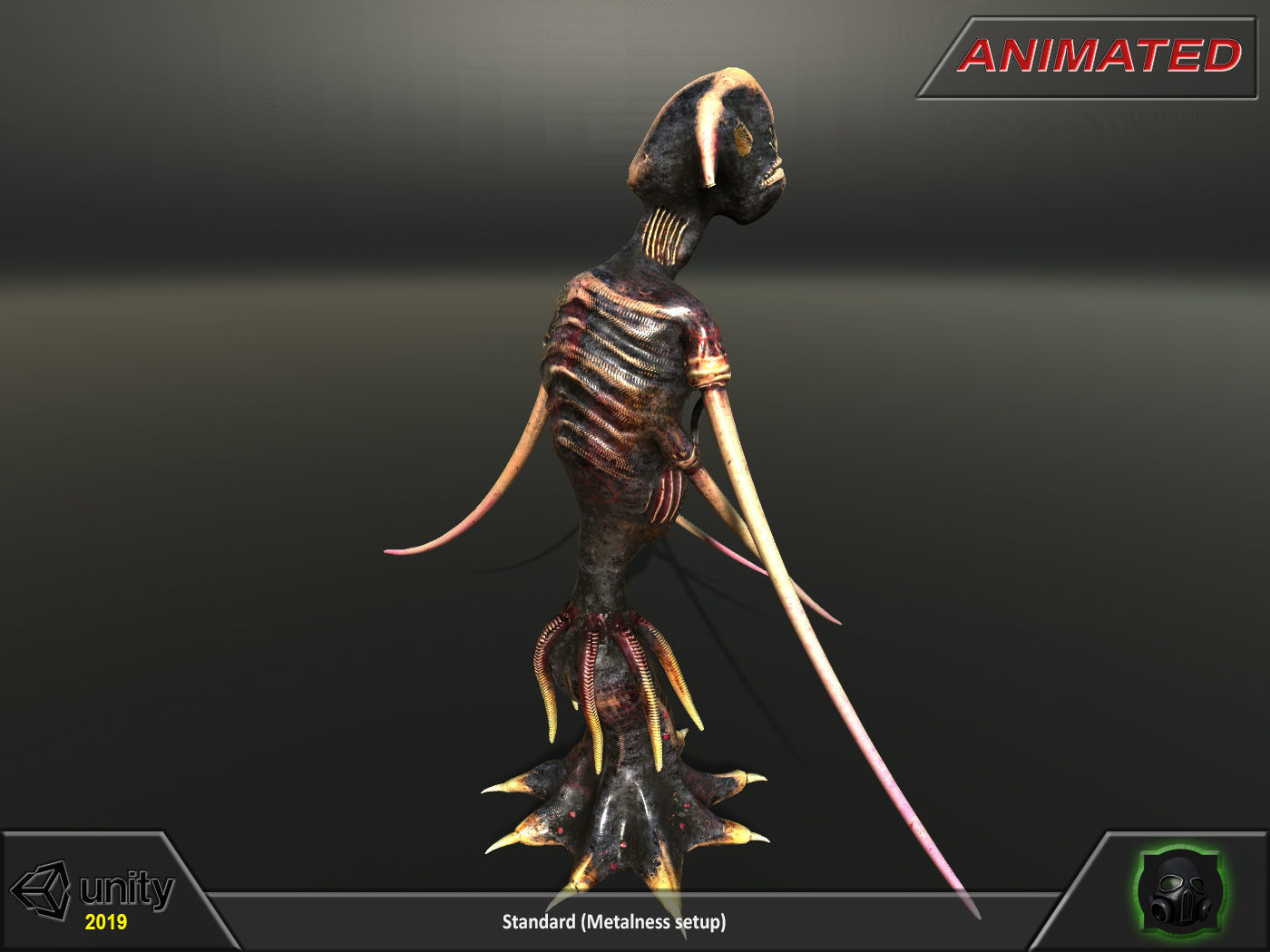 Fantasy character 03--Medusa-Embrio Low-poly 3D model_4