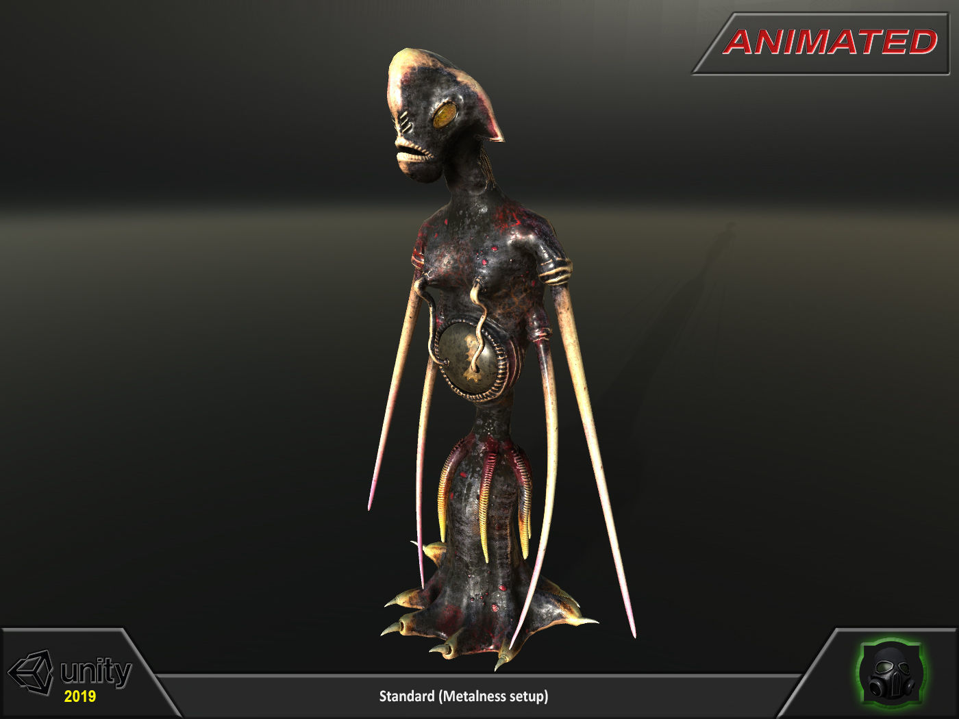 Fantasy character 03--Medusa-Embrio Low-poly 3D model_6