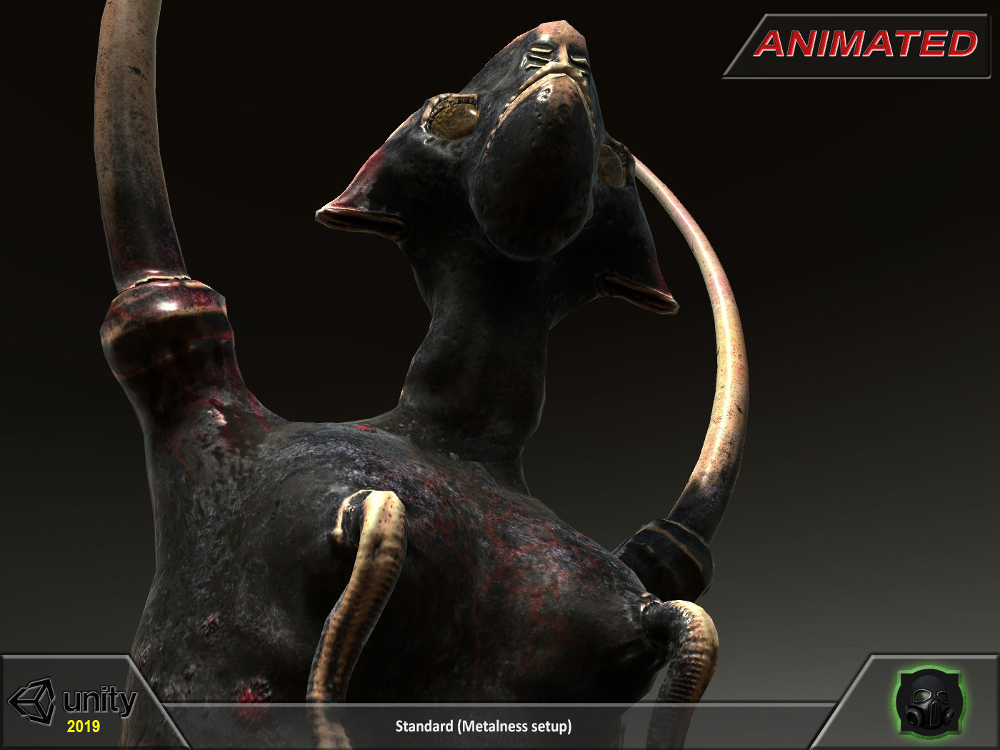 Fantasy character 03--Medusa-Embrio Low-poly 3D model_8