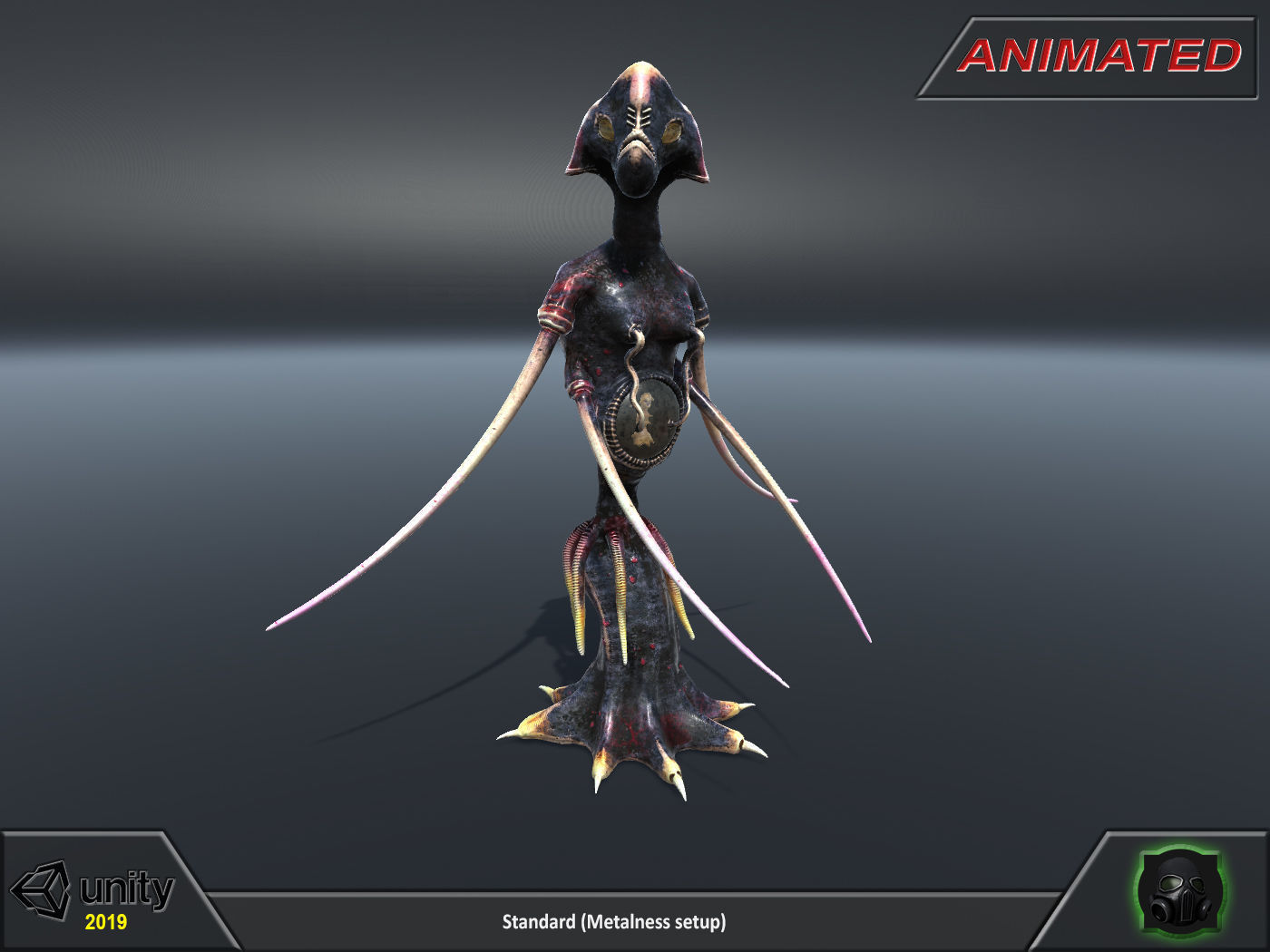 Fantasy character 03--Medusa-Embrio Low-poly 3D model_16