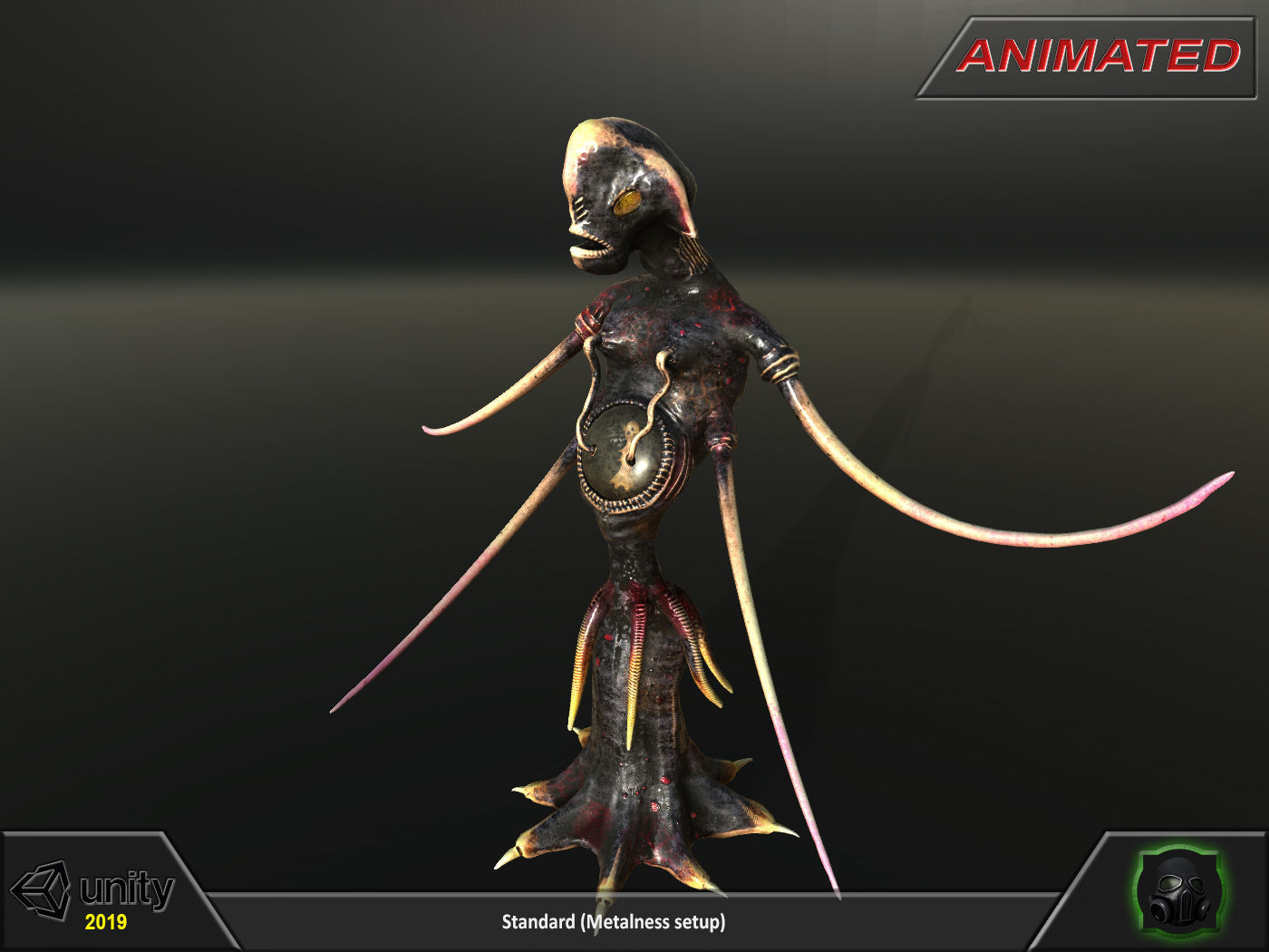 Fantasy character 03--Medusa-Embrio Low-poly 3D model_2