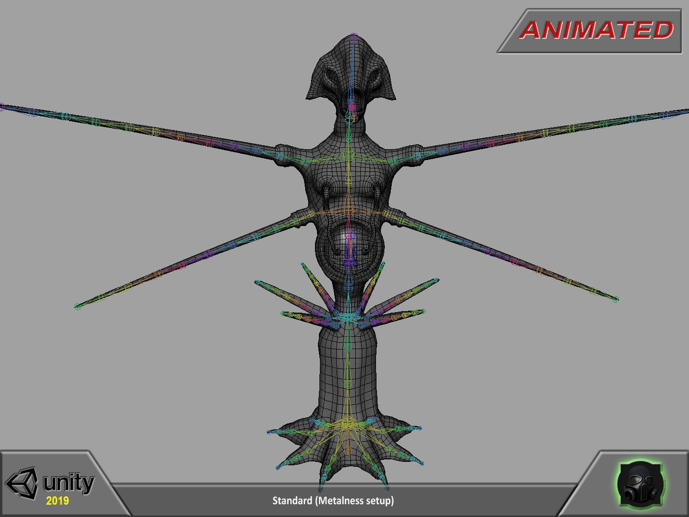 Fantasy character 03--Medusa-Embrio Low-poly 3D model_17