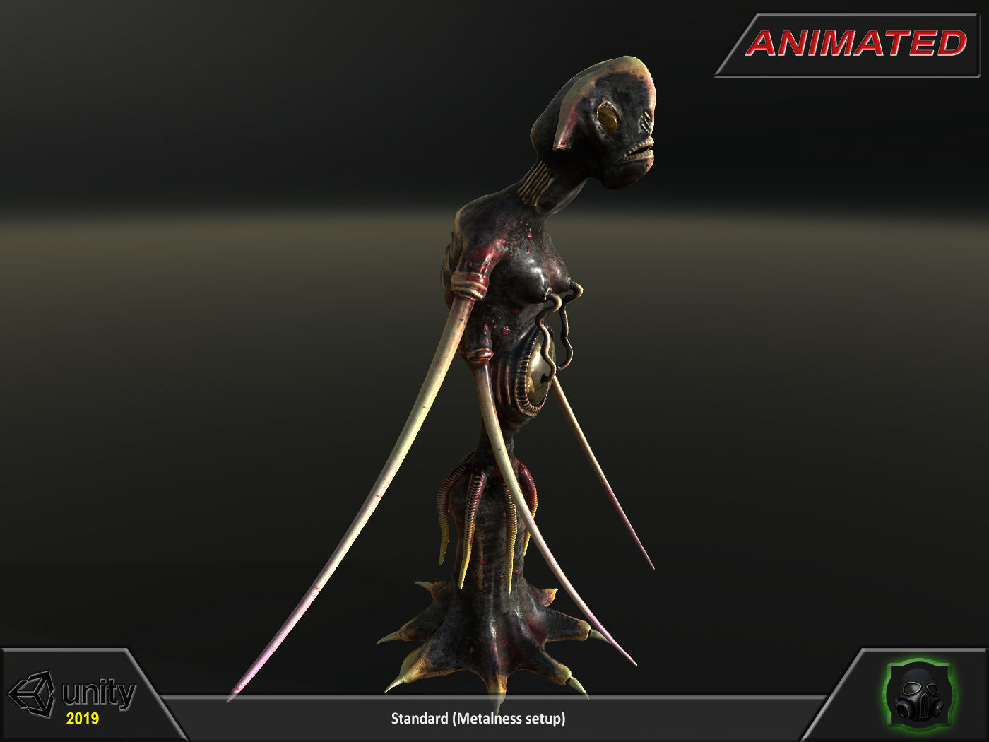 Fantasy character 03--Medusa-Embrio Low-poly 3D model_5