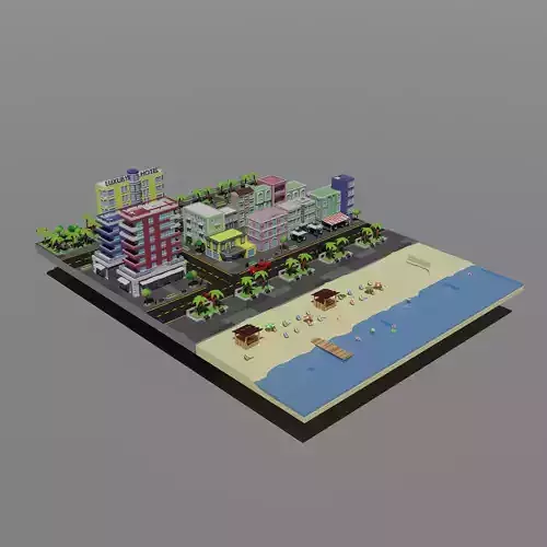 Low-Poly beatch city
