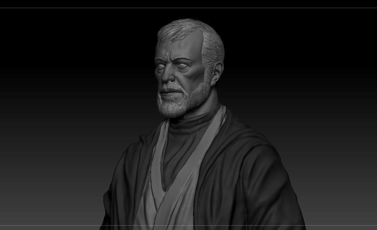 Alec Guinness - Obi Wan Kenobi - Star Wars 3D print model_3