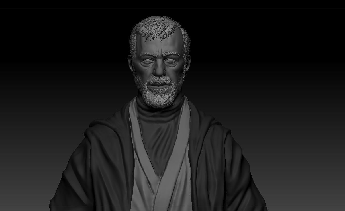Alec Guinness - Obi Wan Kenobi - Star Wars 3D print model_2