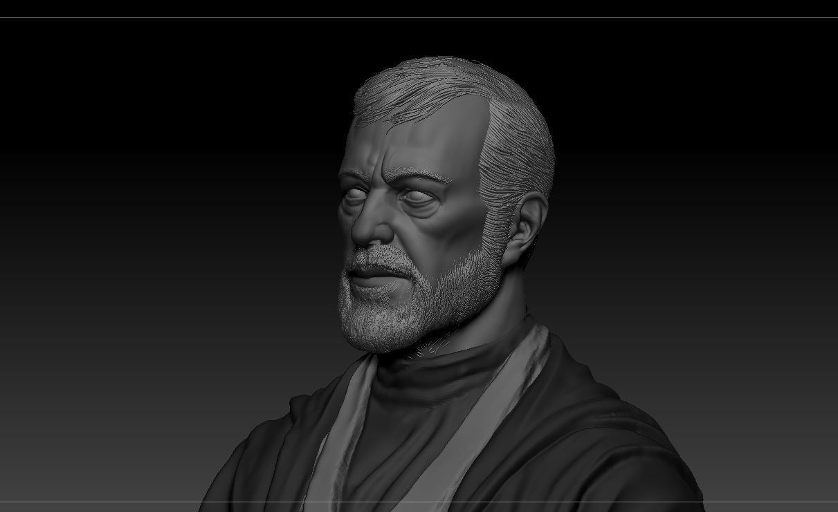 Alec Guinness - Obi Wan Kenobi - Star Wars 3D print model_12