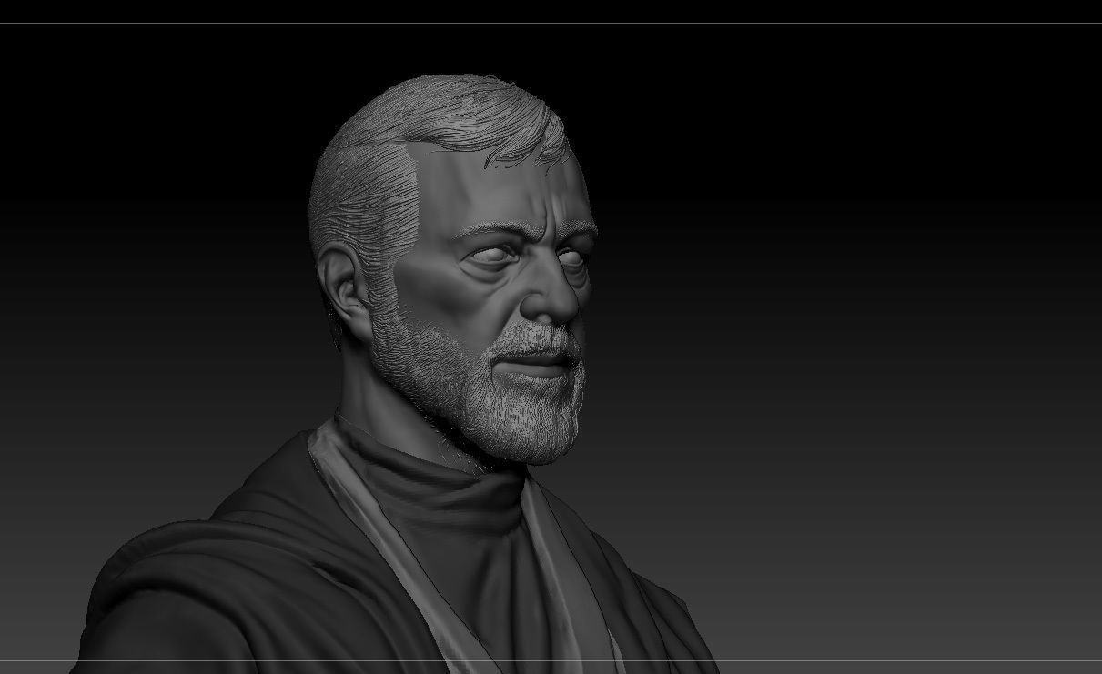 Alec Guinness - Obi Wan Kenobi - Star Wars 3D print model_9
