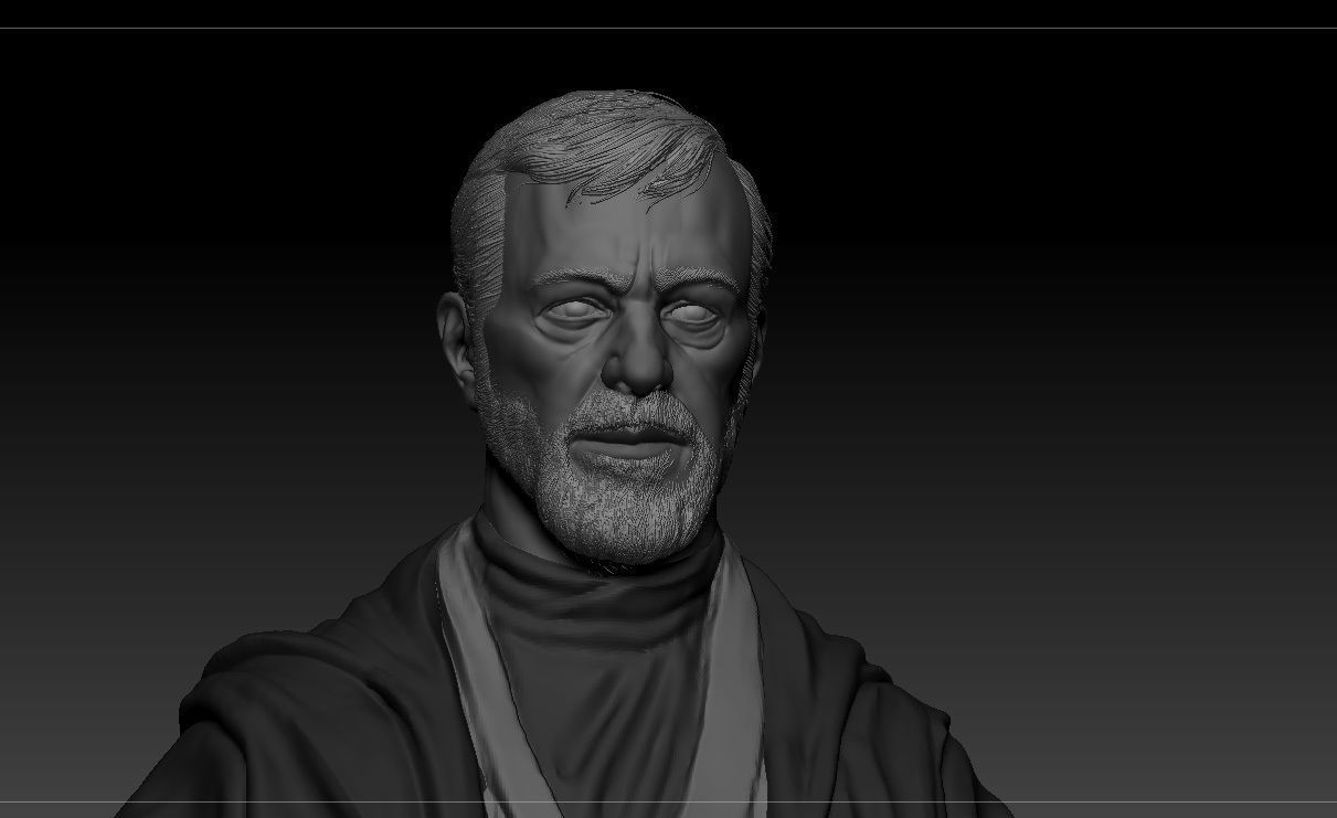 Alec Guinness - Obi Wan Kenobi - Star Wars 3D print model_10