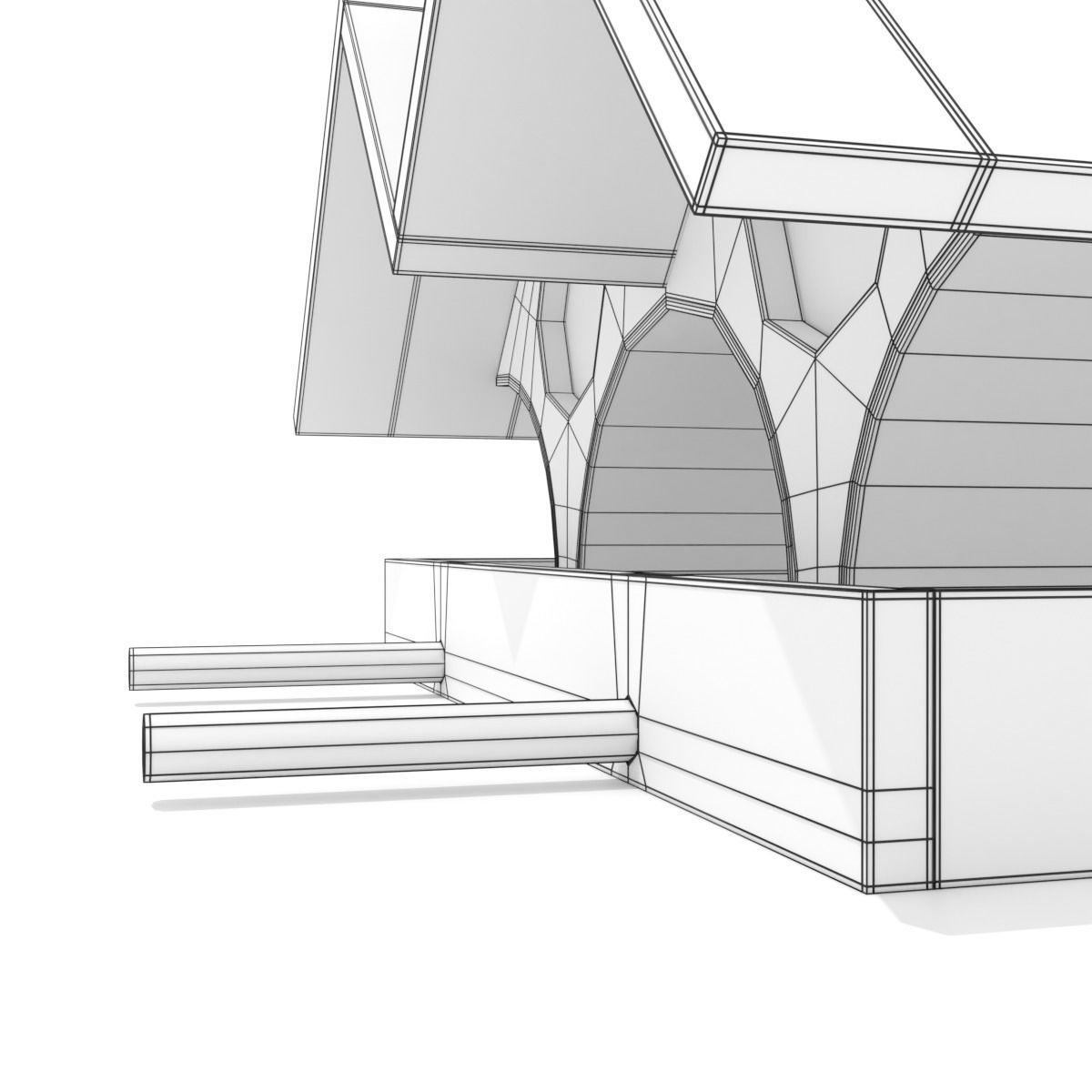 Wooden Bird Feeder - Triple A 3D model_11