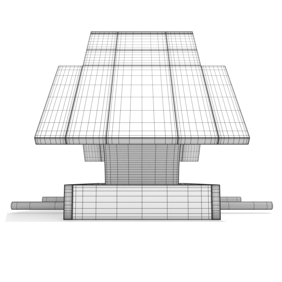 Wooden Bird Feeder - Triple A 3D model_8