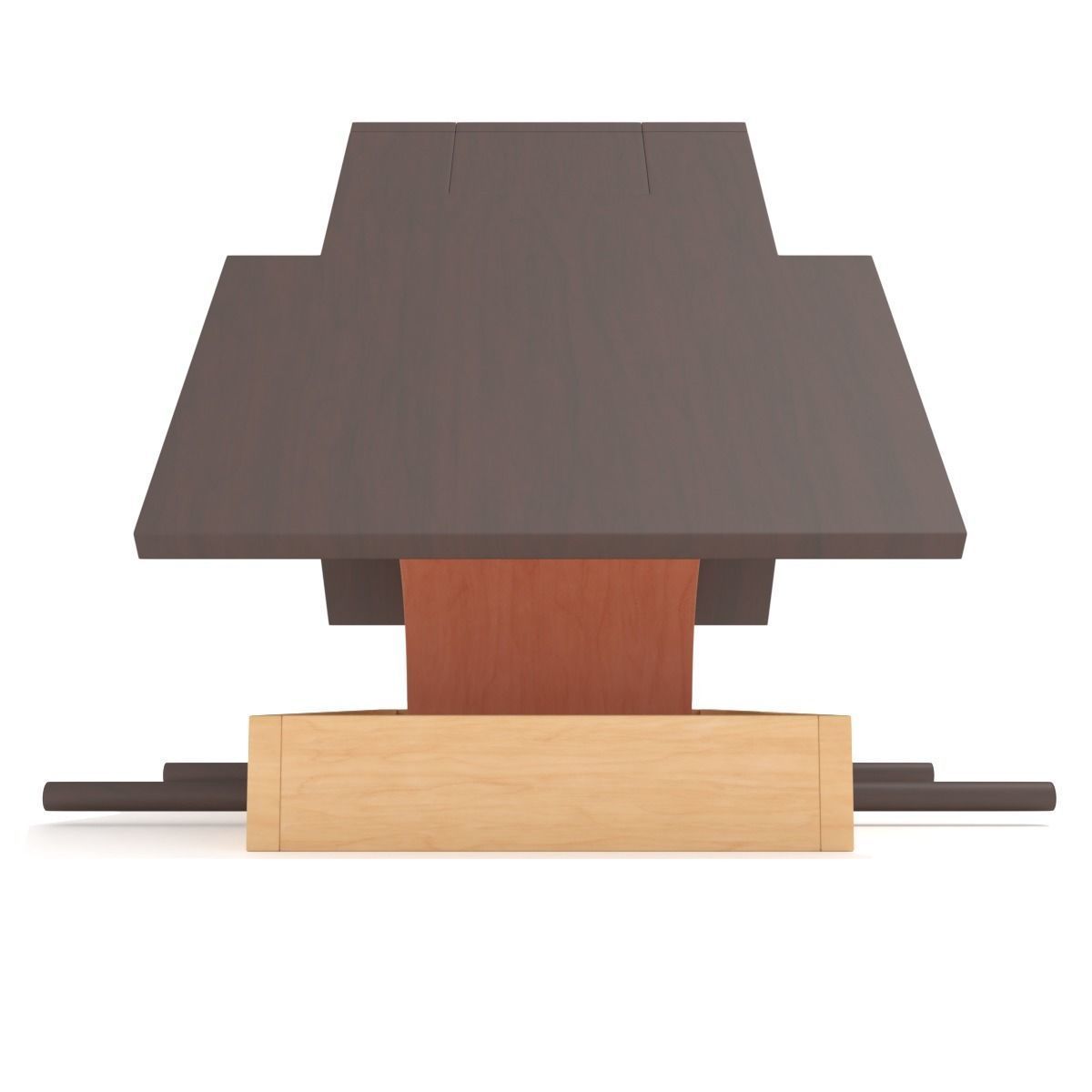 Wooden Bird Feeder - Triple A 3D model_1