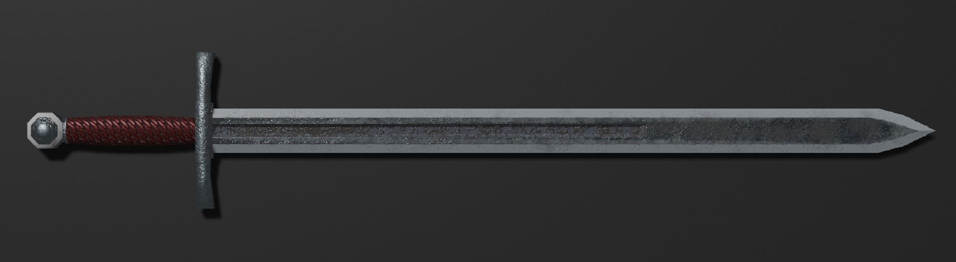 Sword Low-poly 3D model_1
