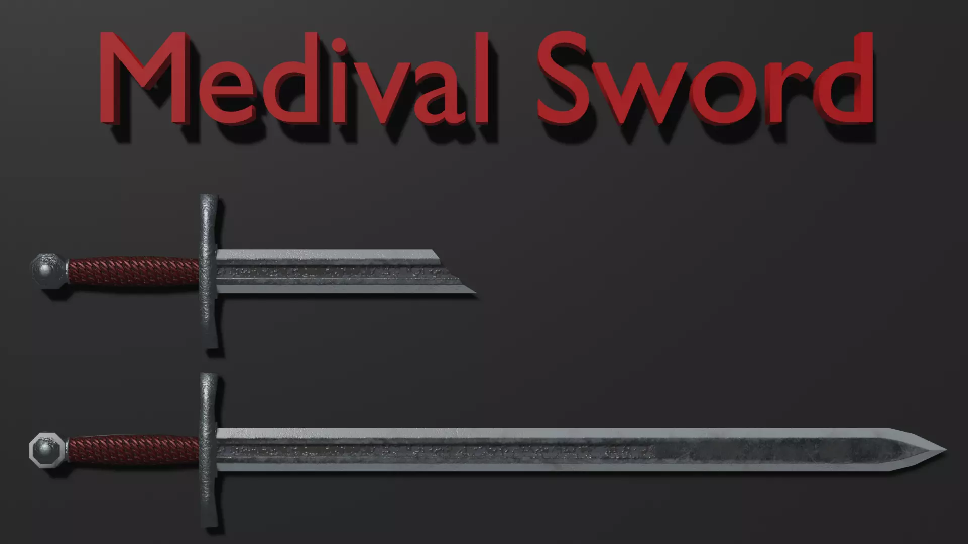 Sword Low-poly 3D model_0