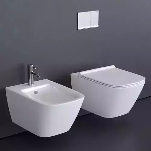 Ceramica Catalano Green Wall-hung WC Low-poly 3D model