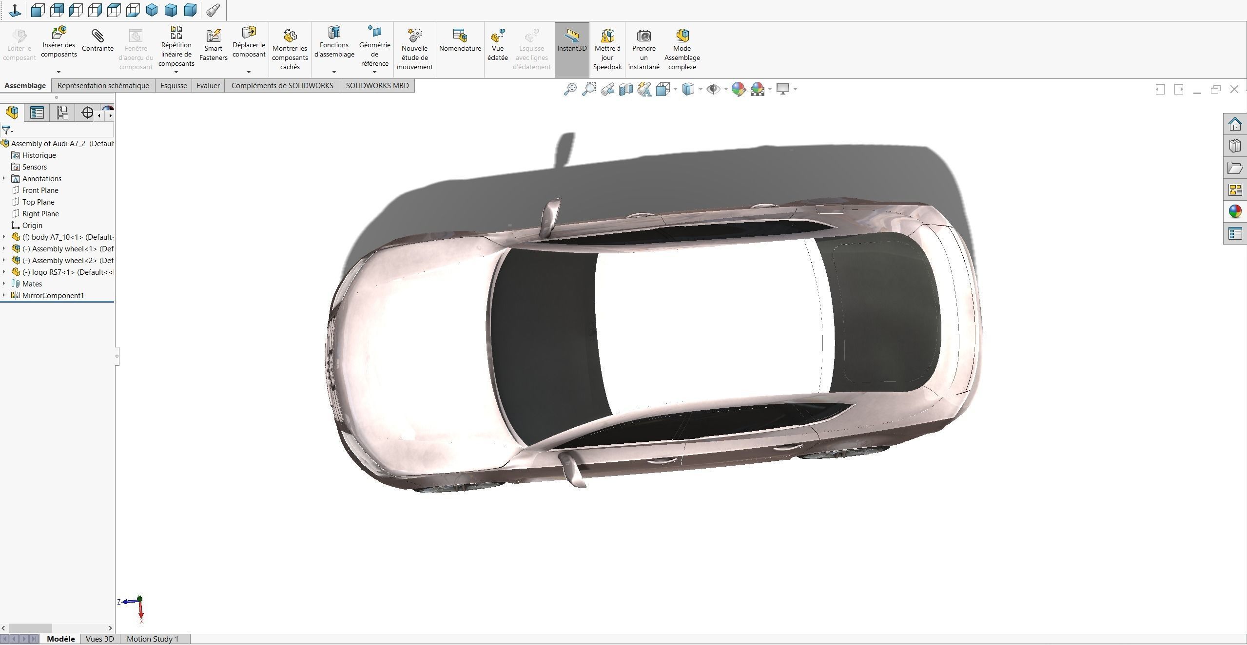 Audi Rs7 3D Model Native files Solidworks 3D model_16