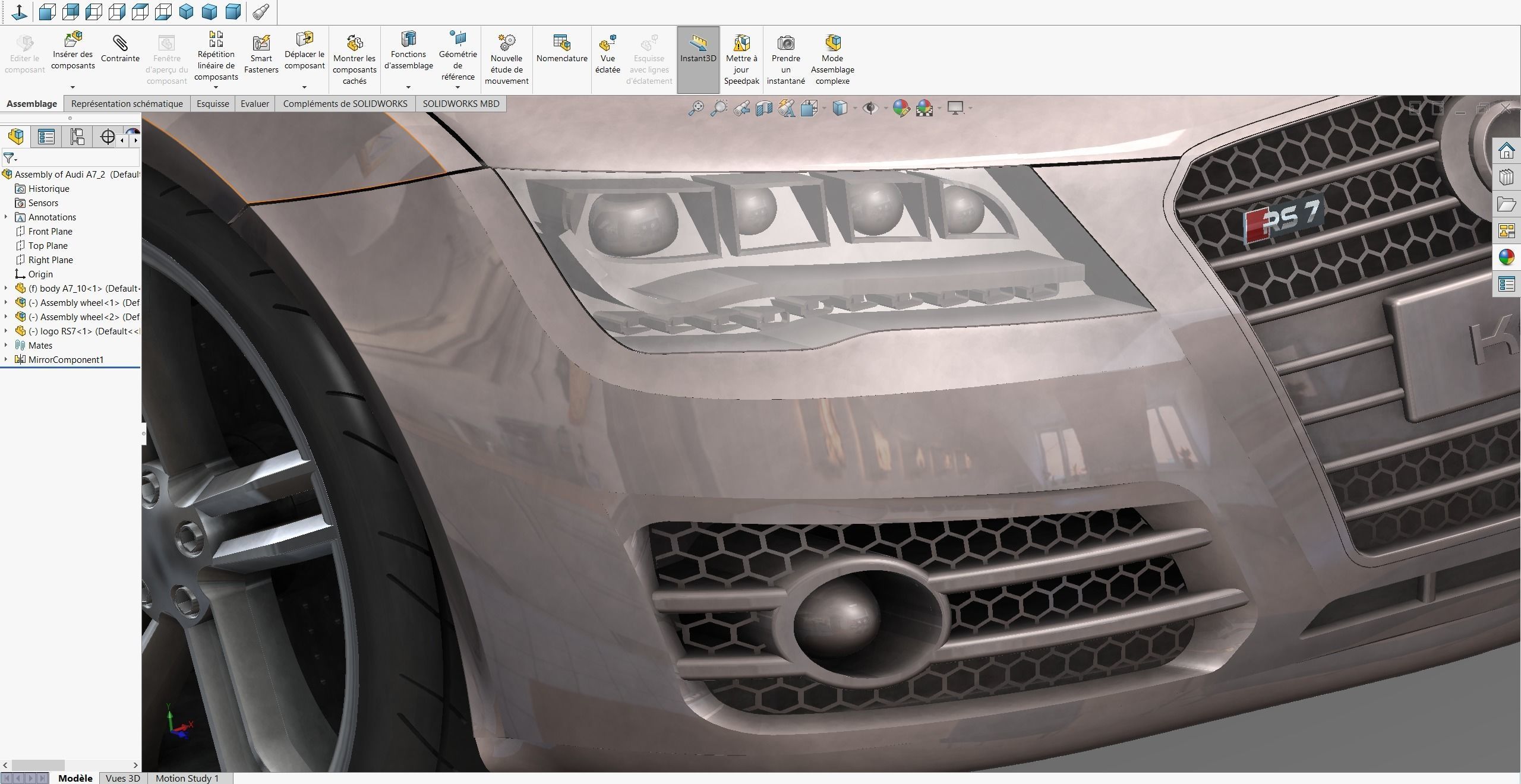 Audi Rs7 3D Model Native files Solidworks 3D model_18