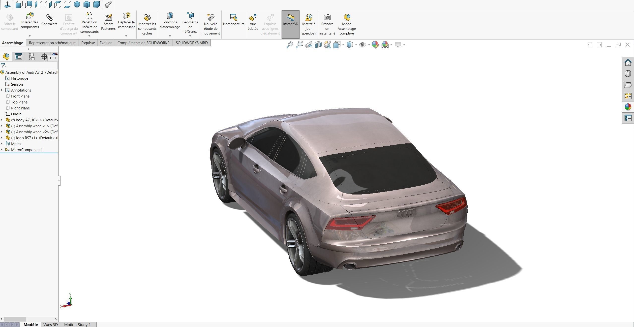 Audi Rs7 3D Model Native files Solidworks 3D model_11
