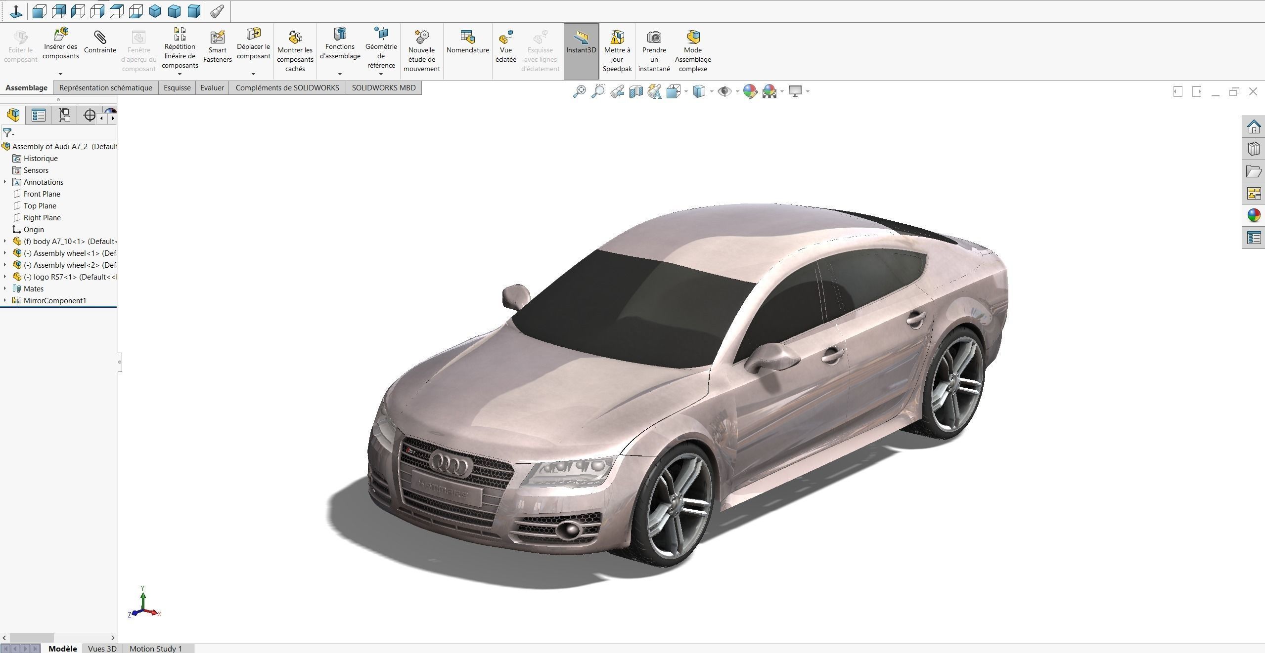 Audi Rs7 3D Model Native files Solidworks 3D model_24
