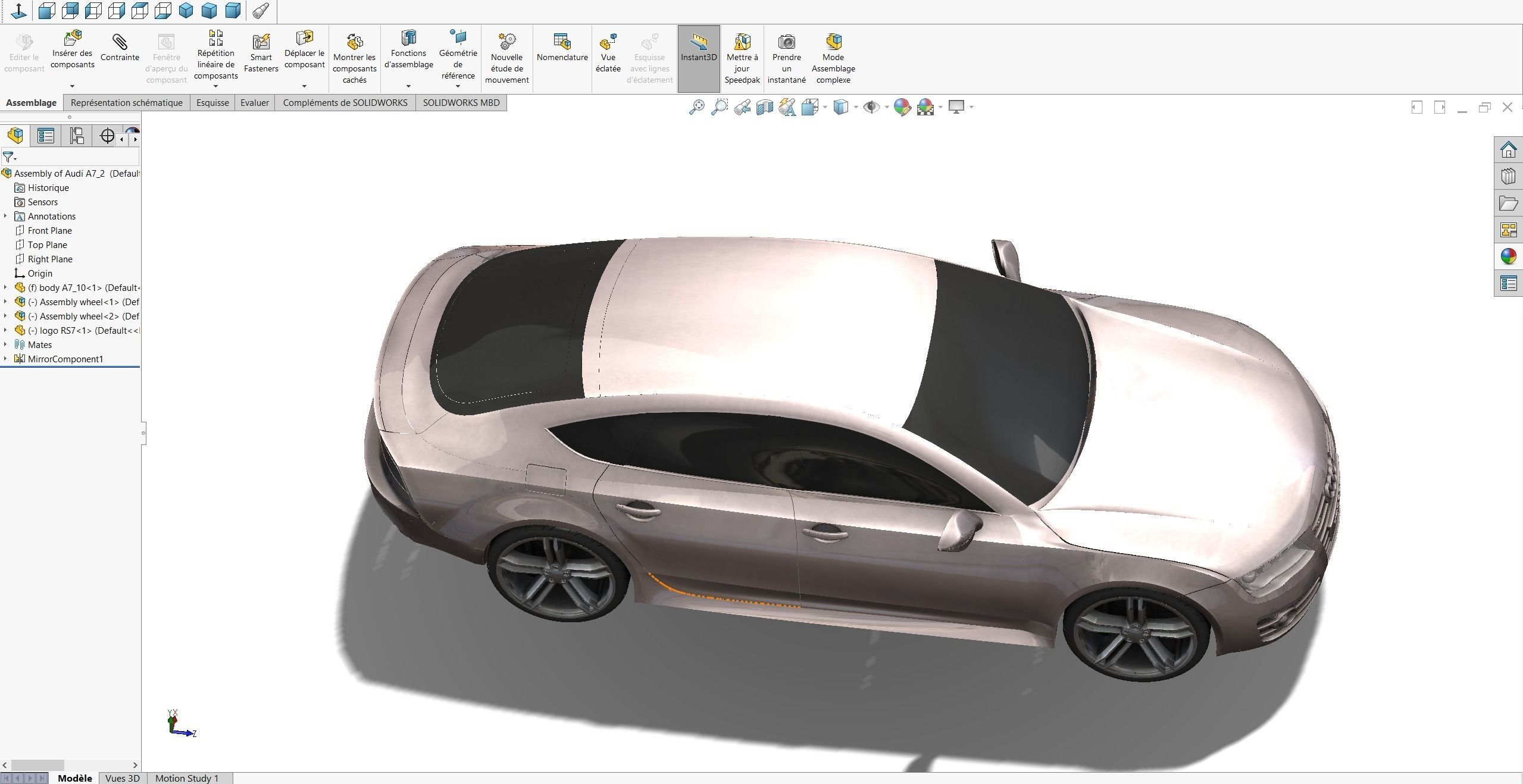 Audi Rs7 3D Model Native files Solidworks 3D model_13