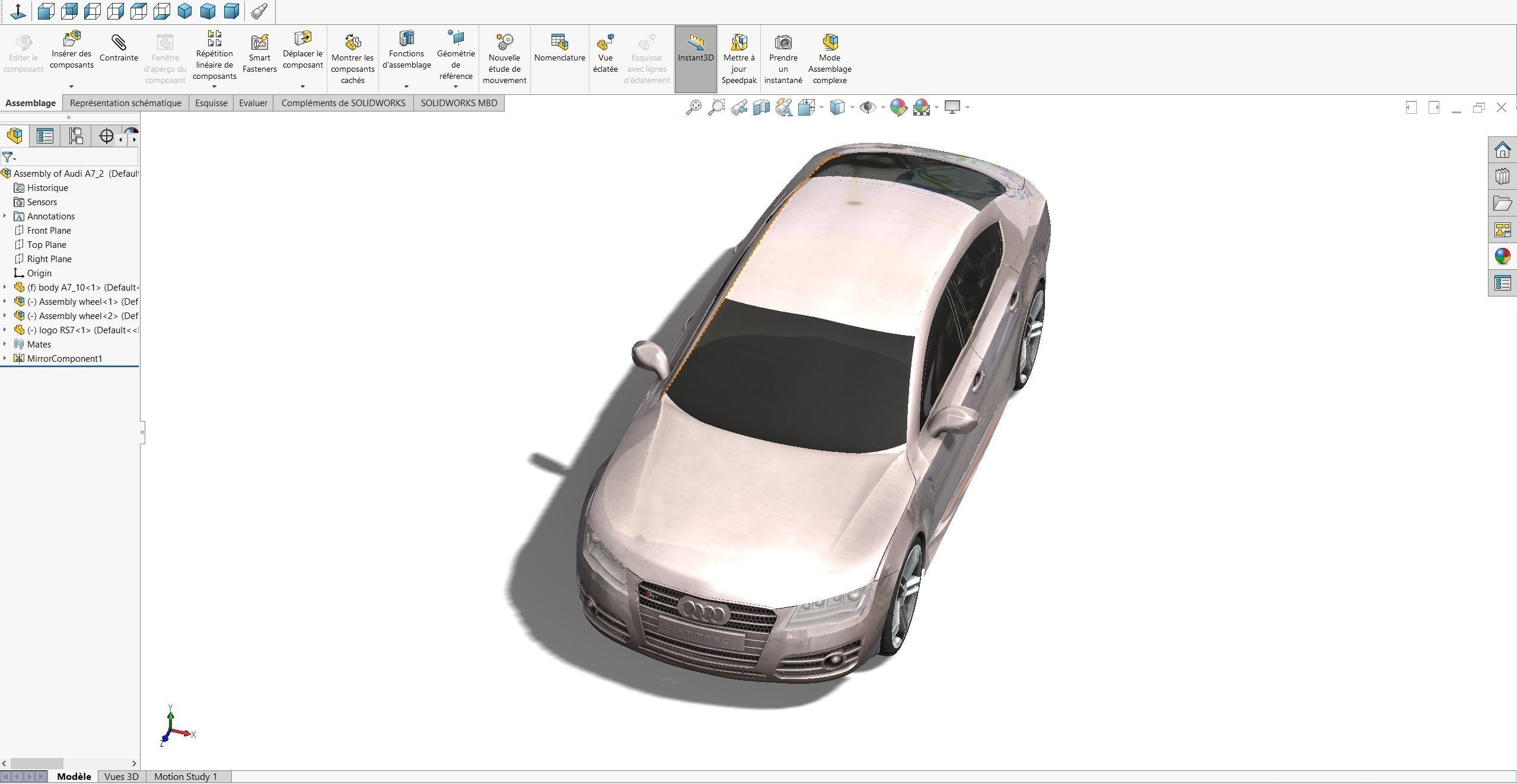 Audi Rs7 3D Model Native files Solidworks 3D model_4