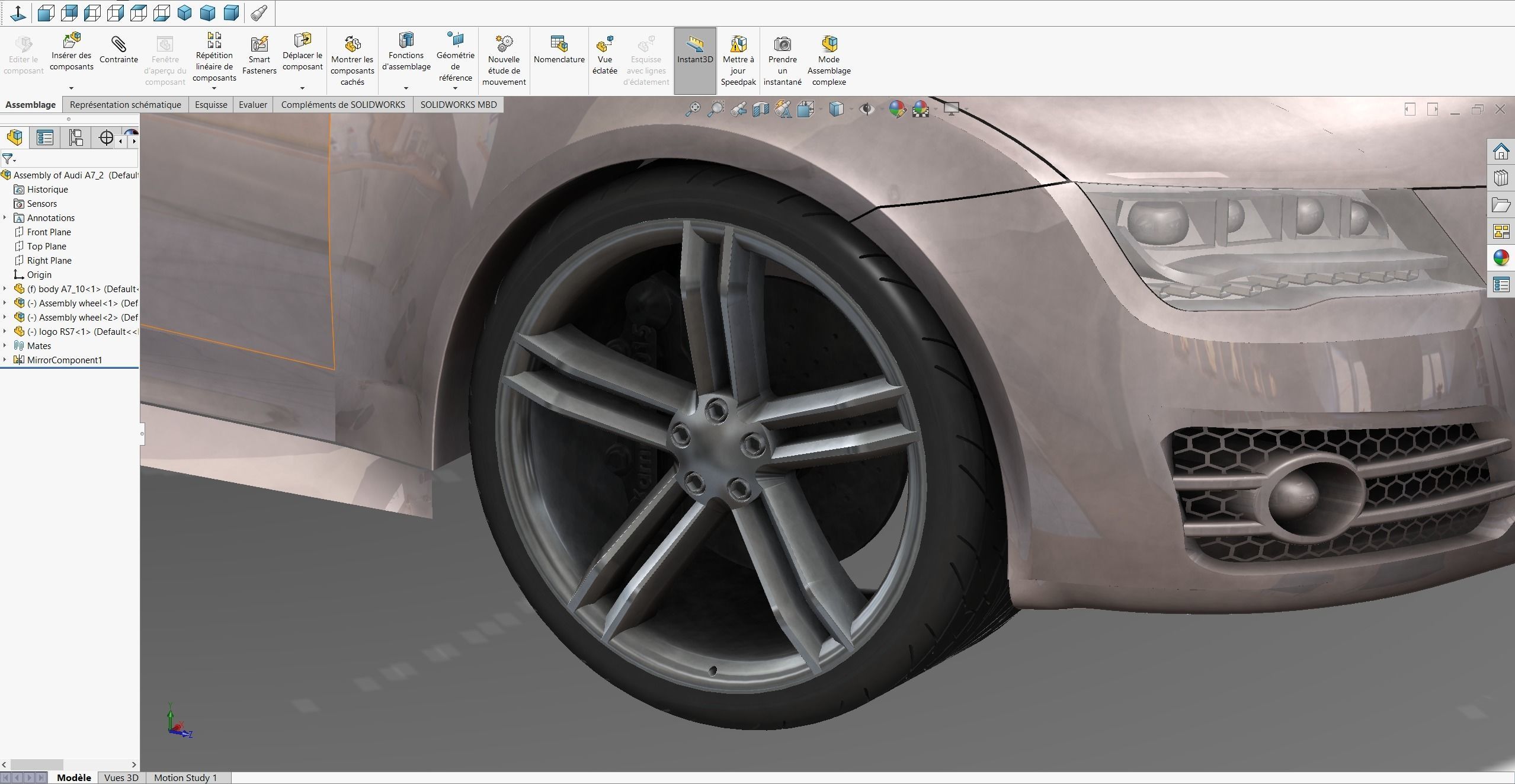 Audi Rs7 3D Model Native files Solidworks 3D model_22